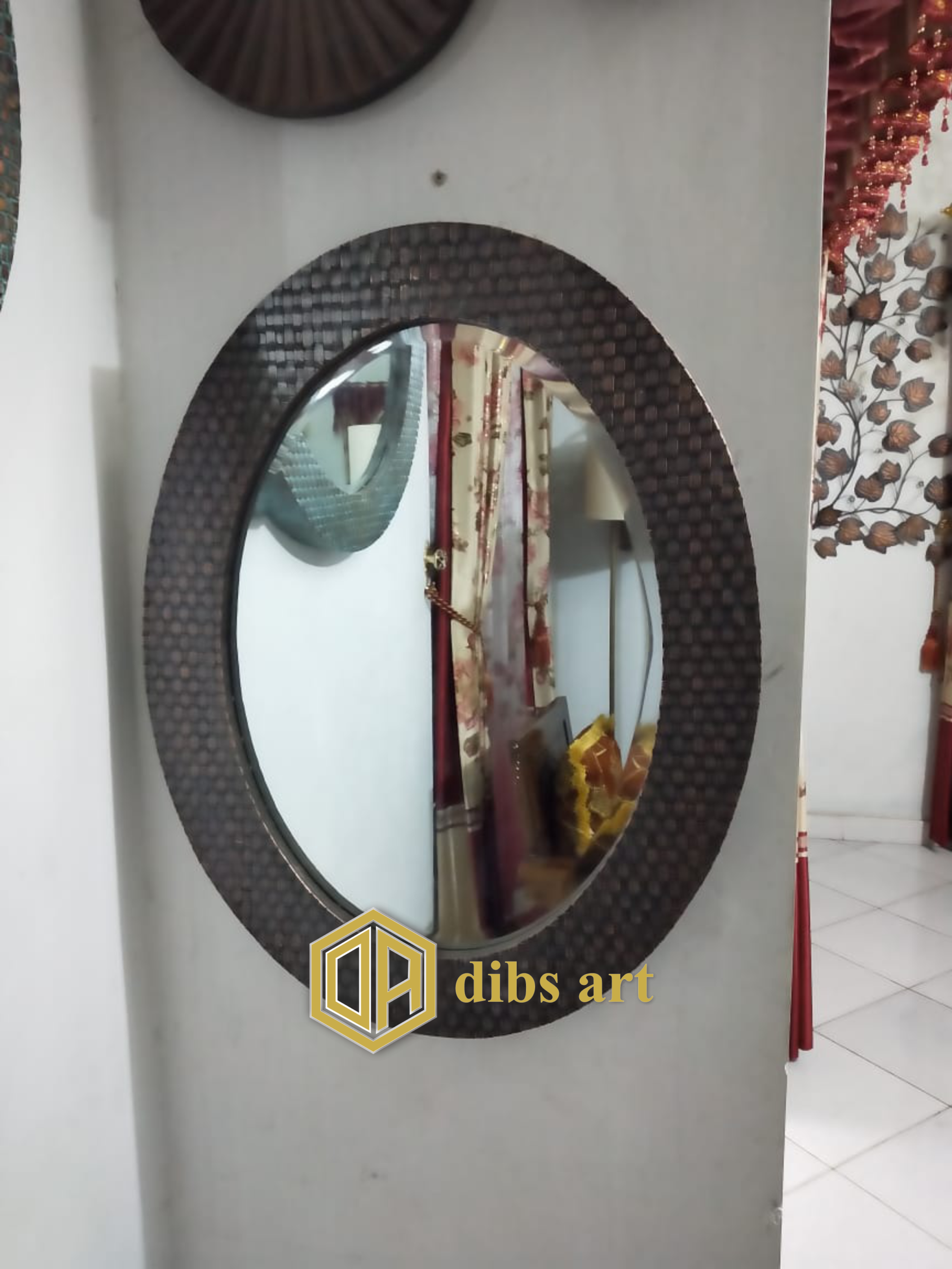 cermin kuningan hitam klasik