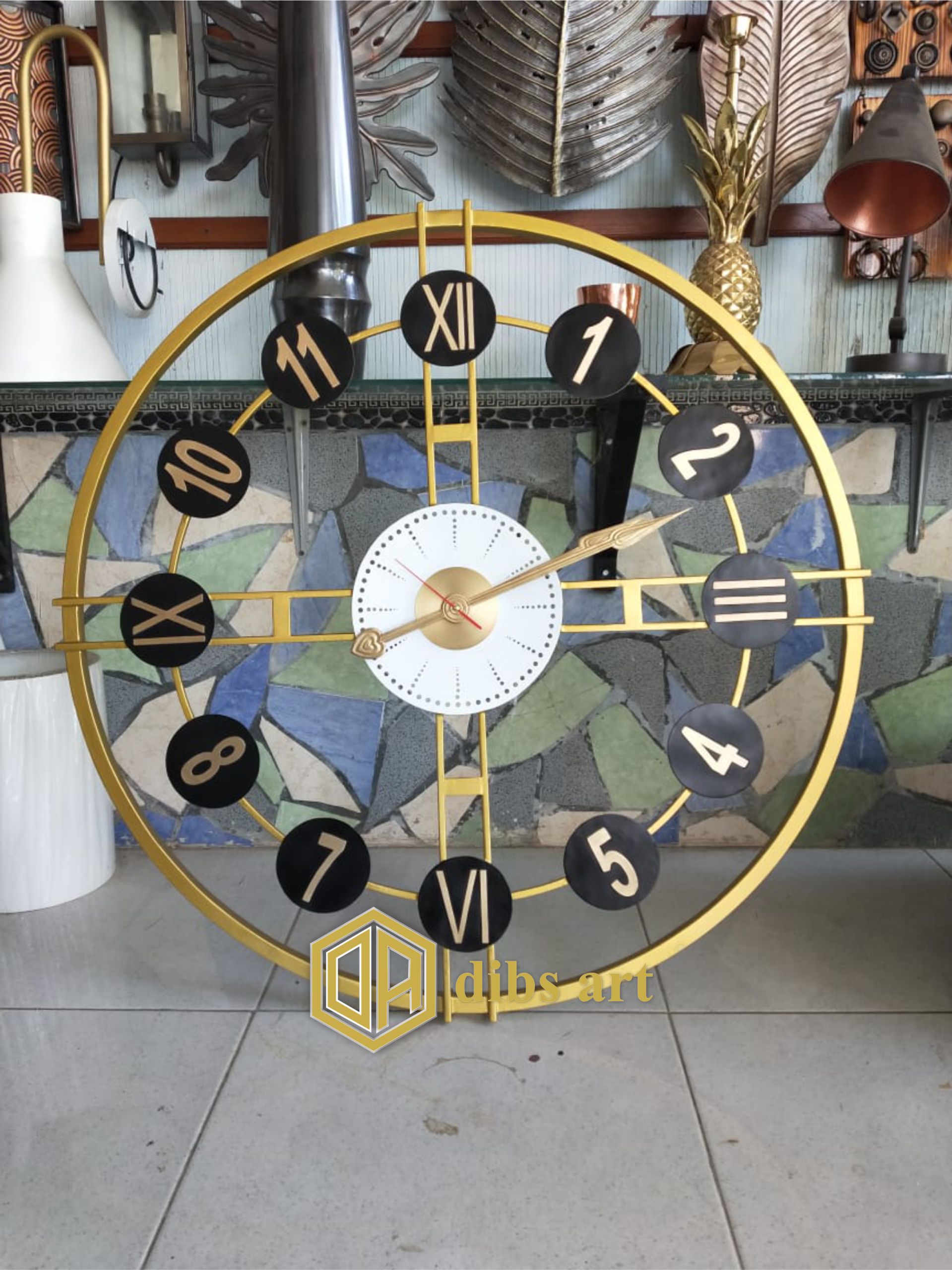 Jam Dinding Kuningan Modern Terbaru Elegan – Dibs Art jam dinding kuningan modern terbaru