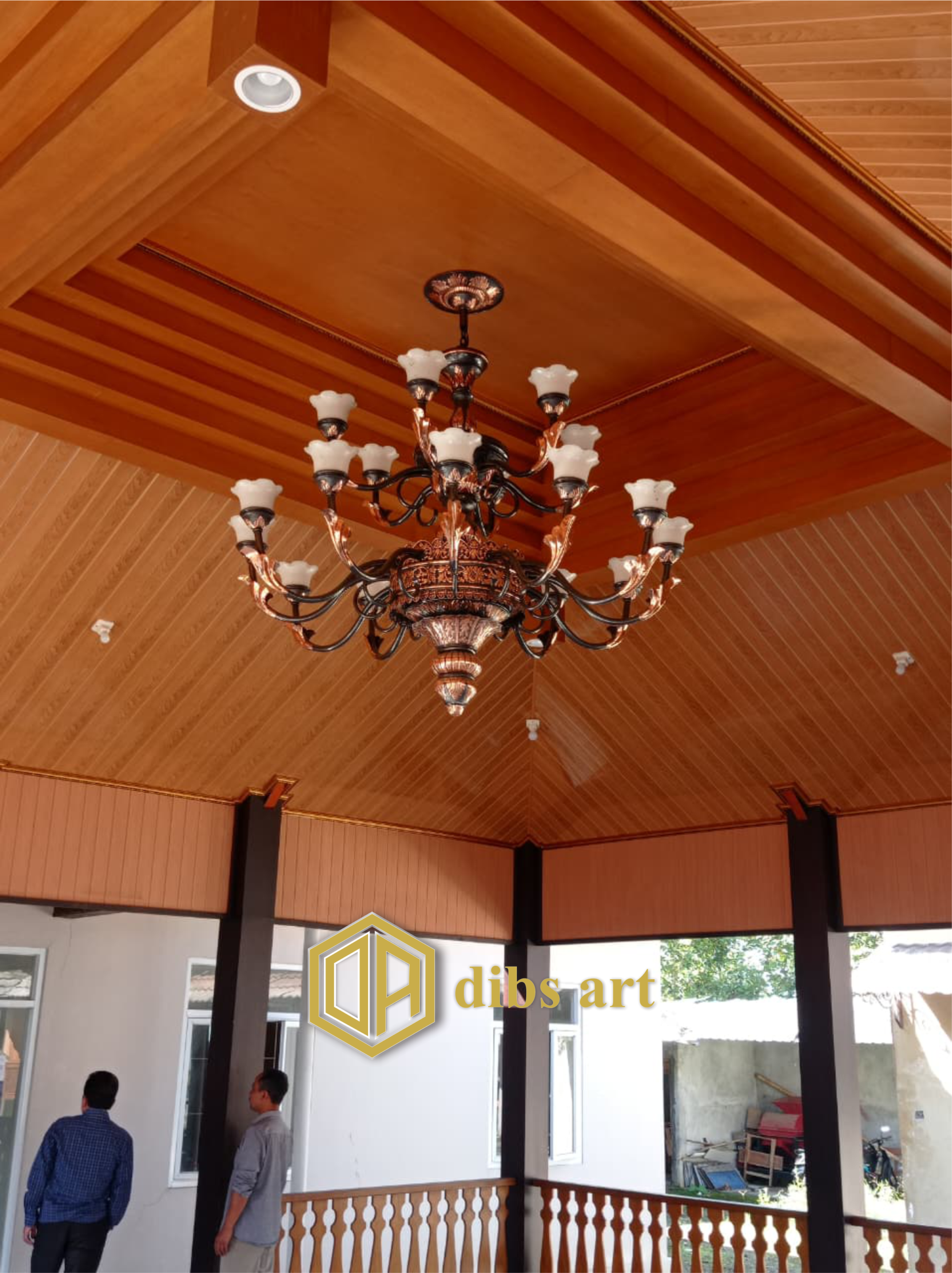 lampu gantung robyong tembaga 18 tangkai Dibs Art