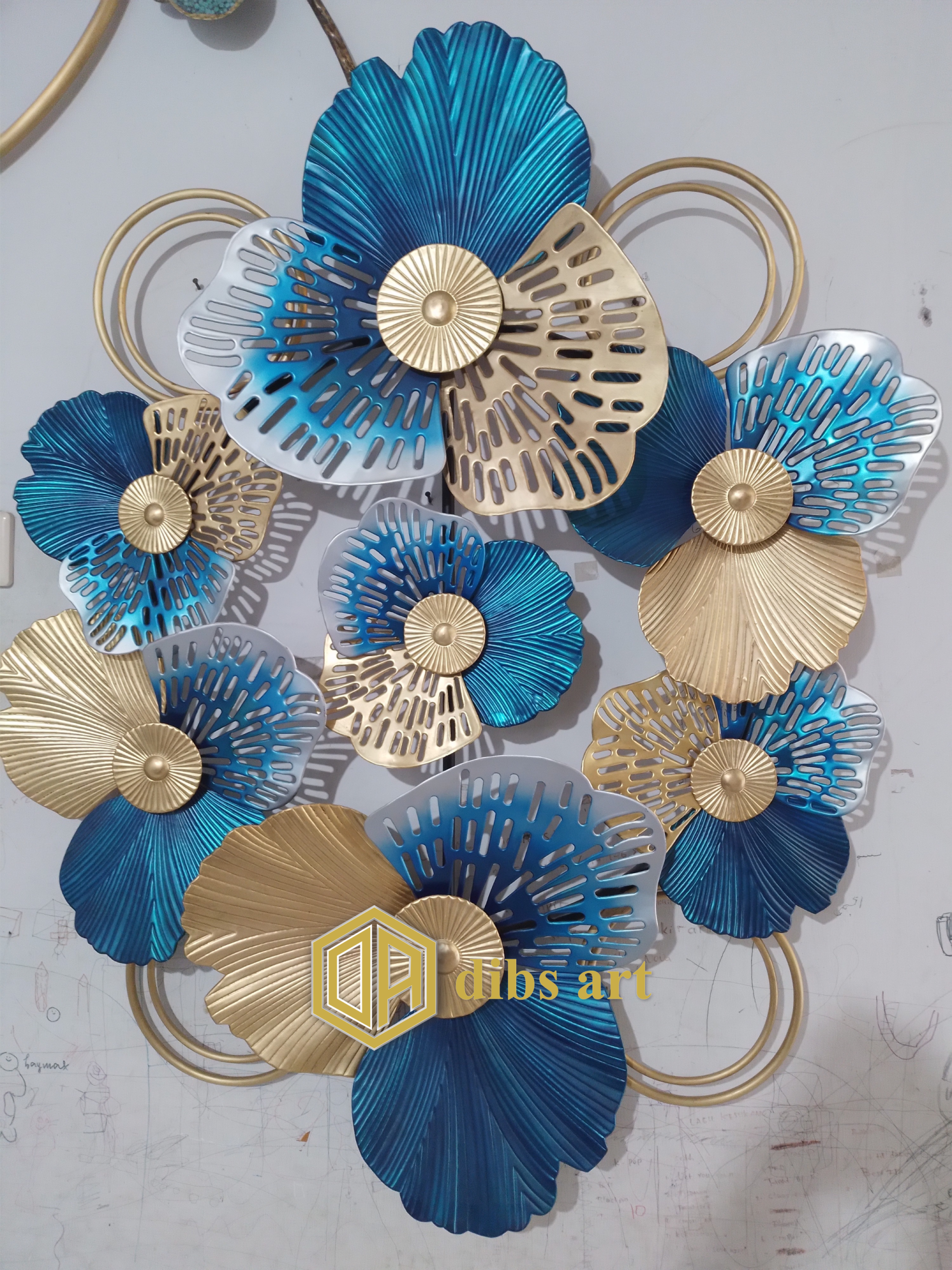 wall decor kuningan bunga handmade Dibs Art