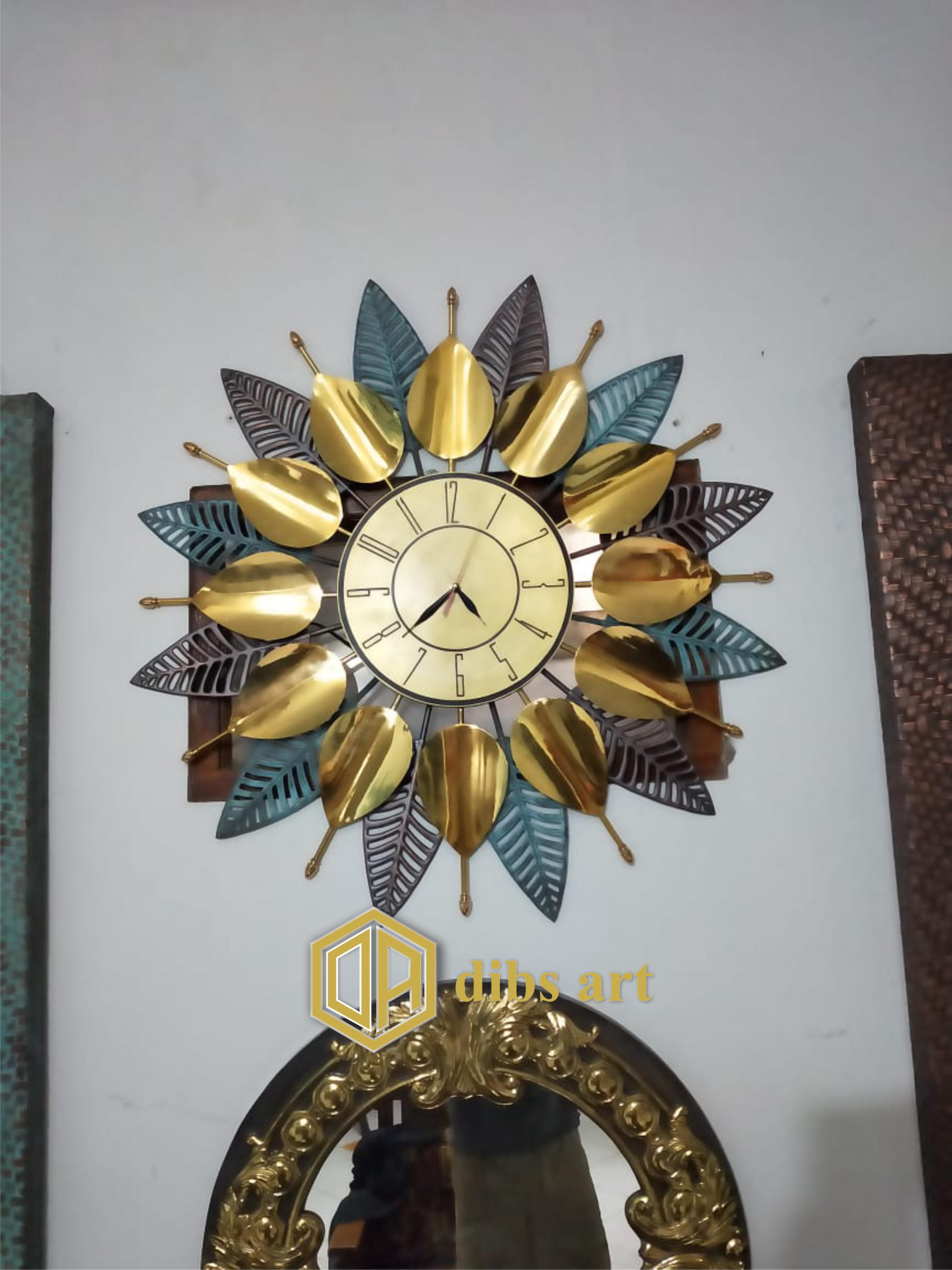 Jam Dinding Kuningan Vintage Elegan – Dibs Art jam dinding kuningan vintage