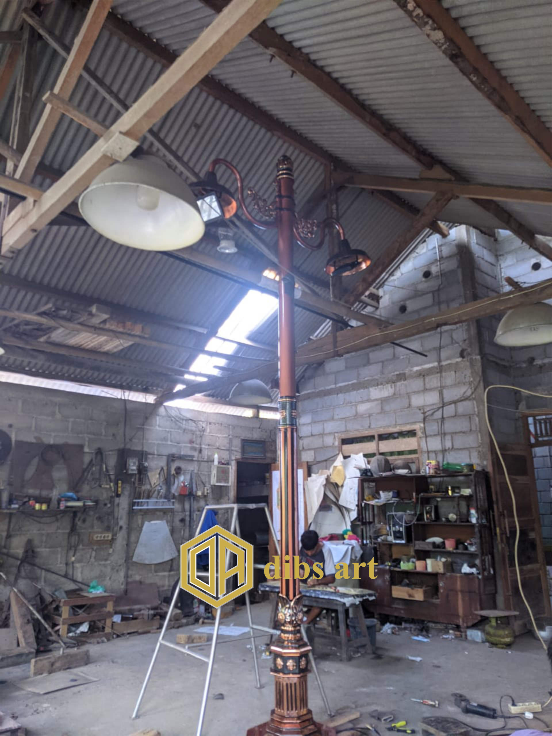 Lampu Berdiri Tembaga Eksterior Tahan Cuaca – Dibs Art lampu berdiri tembaga eksterior
