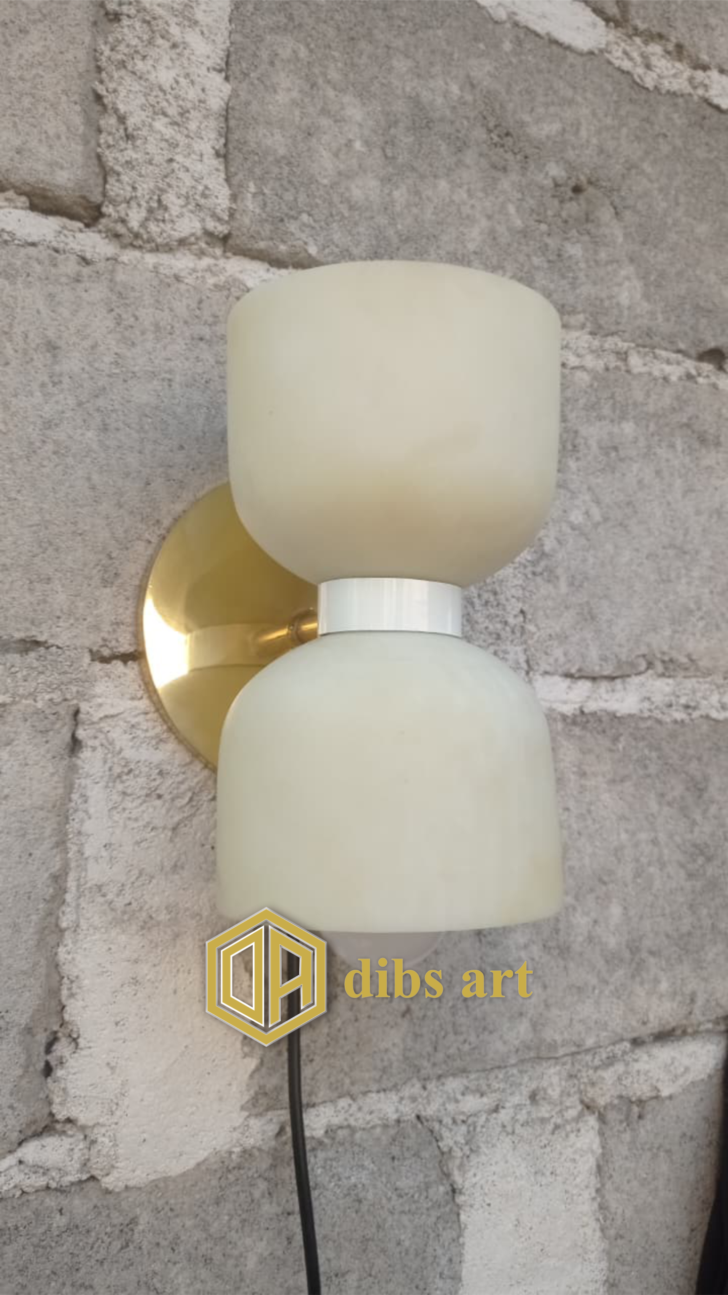 lampu dinding kuningan fiber