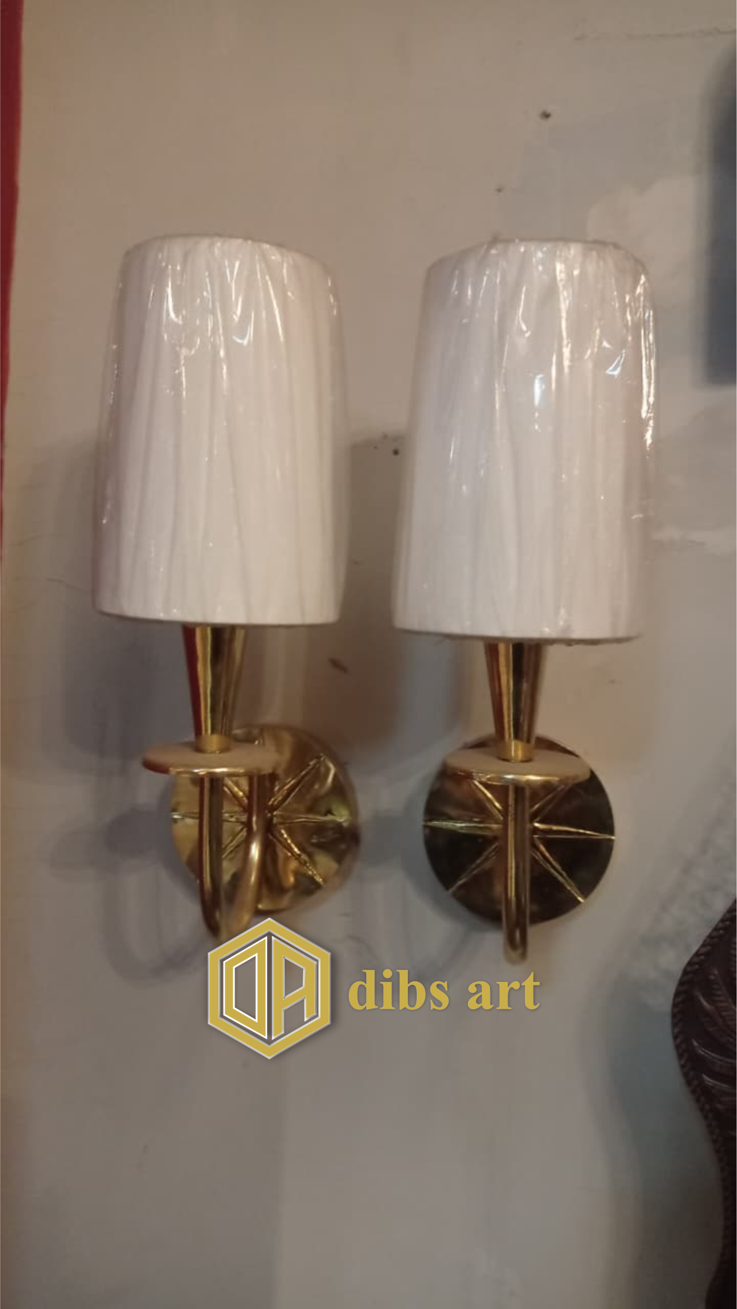 lampu dinding kuningan vintage polish
