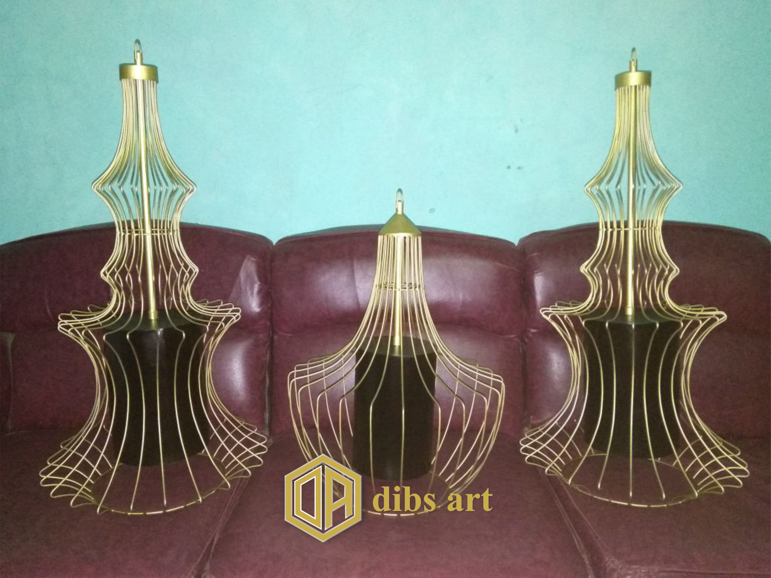 lampu gantung kuningan kafe