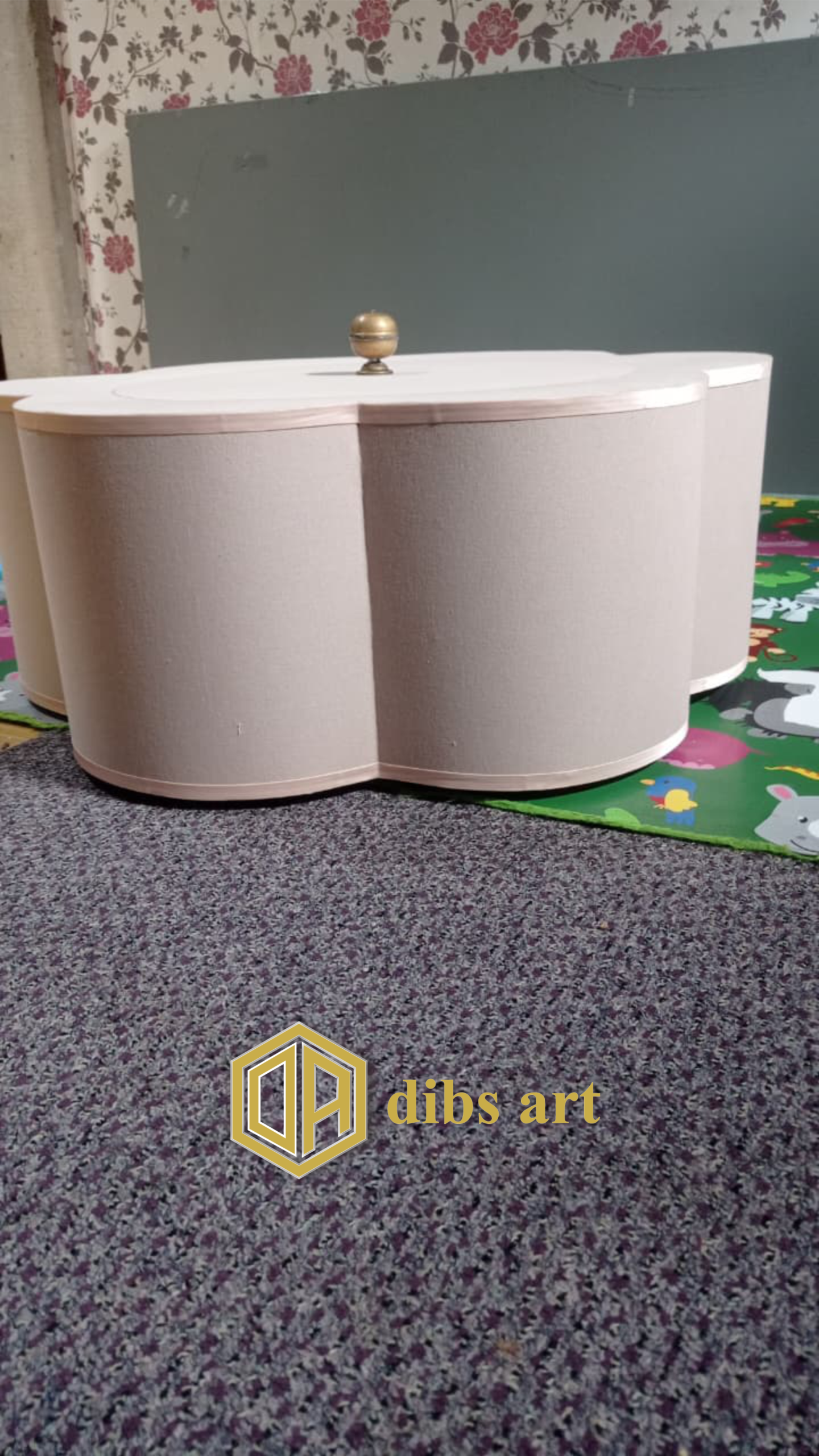 lampu gantung kuningan kap putih 3