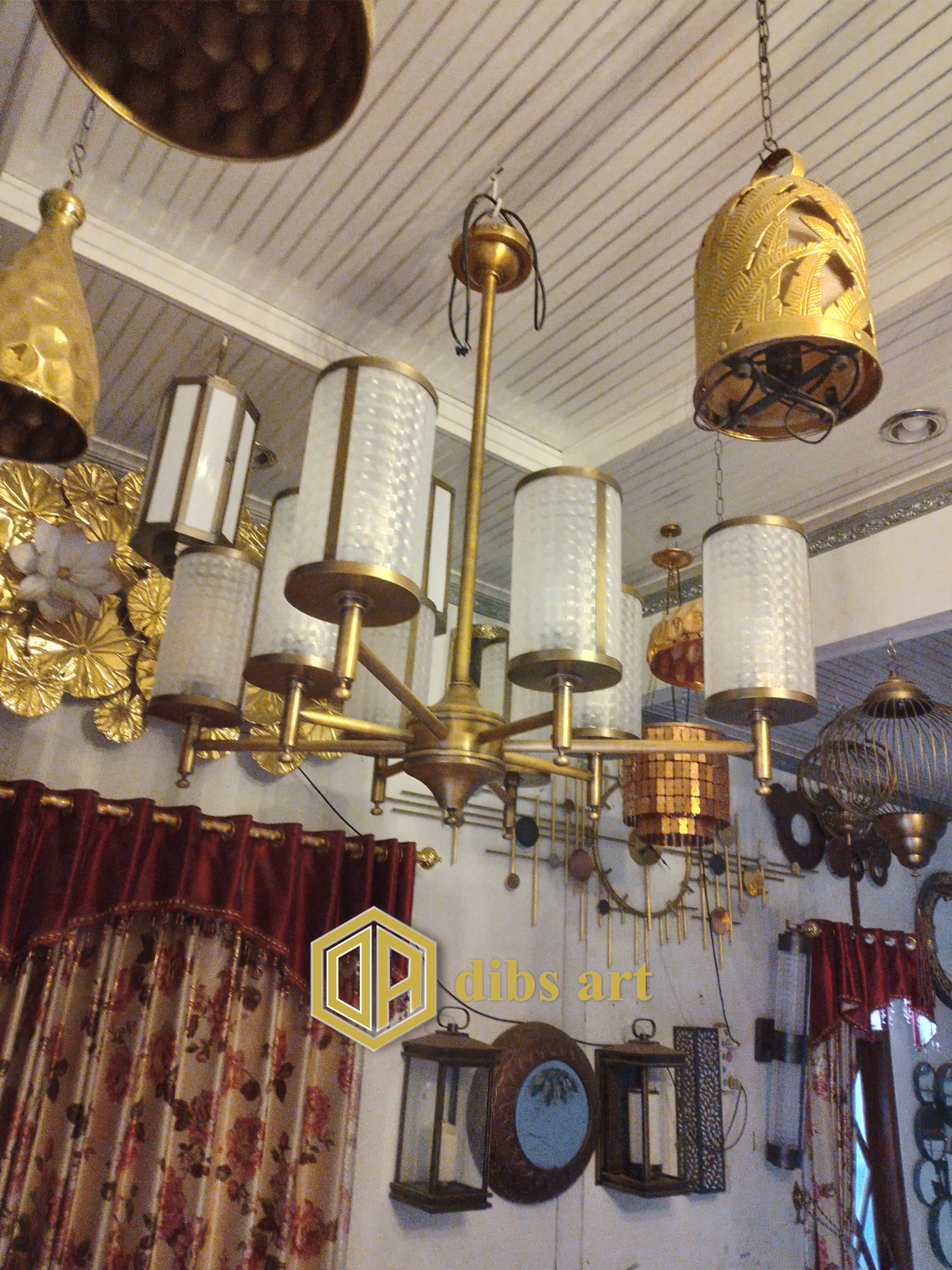 lampu gantung kuningan klasik goldplit