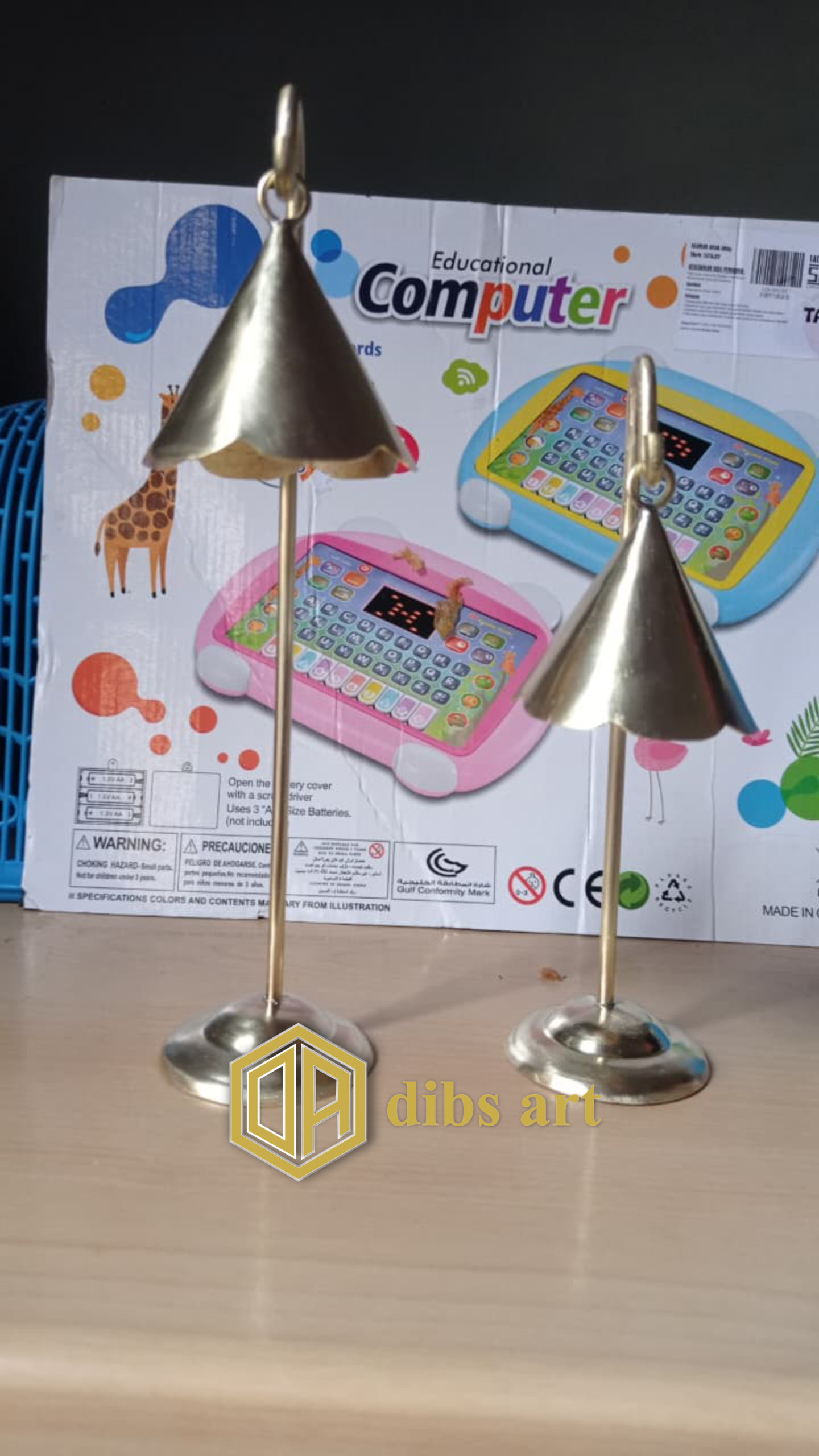 lampu meja kuningan vintage