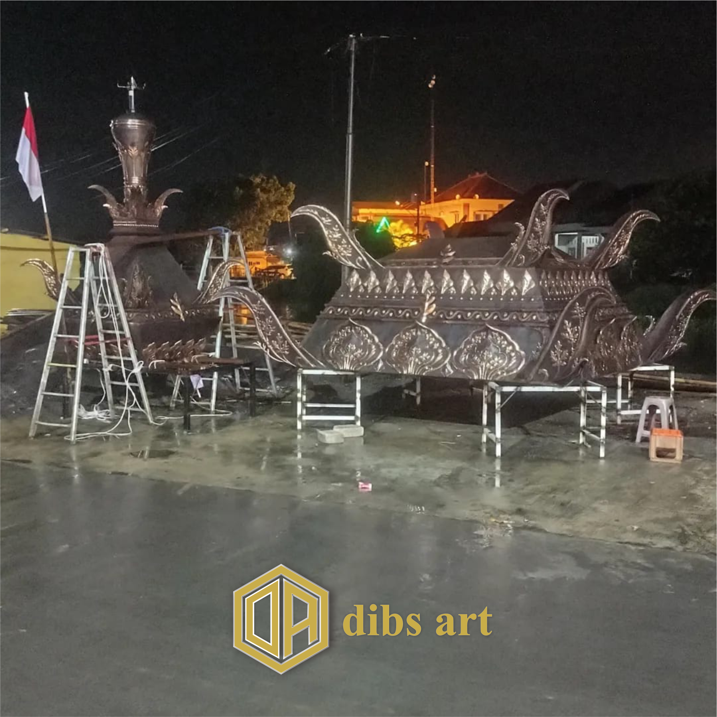 makara tembaga klasik setting