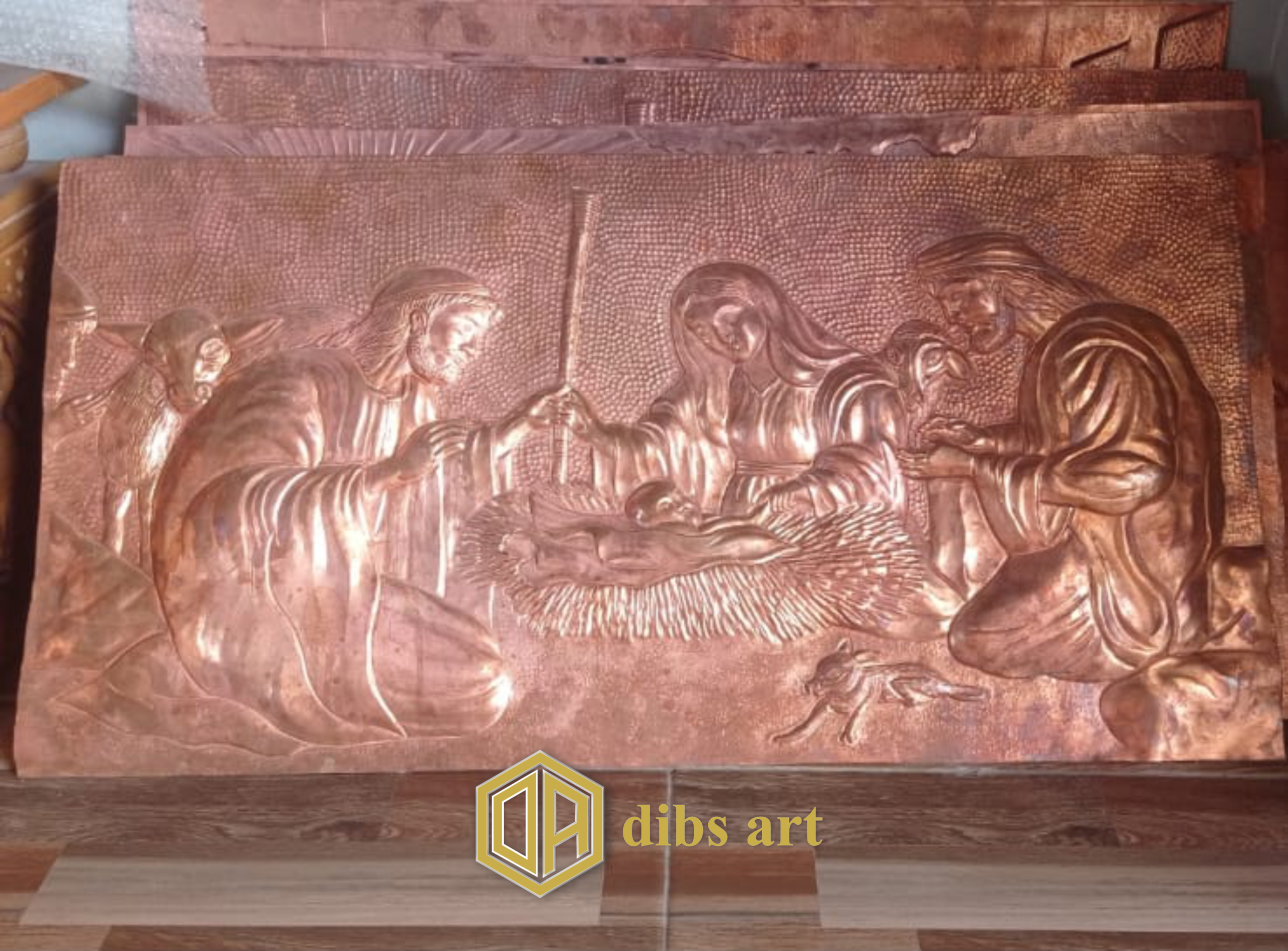 relief tembaga kelahiran isa almasih