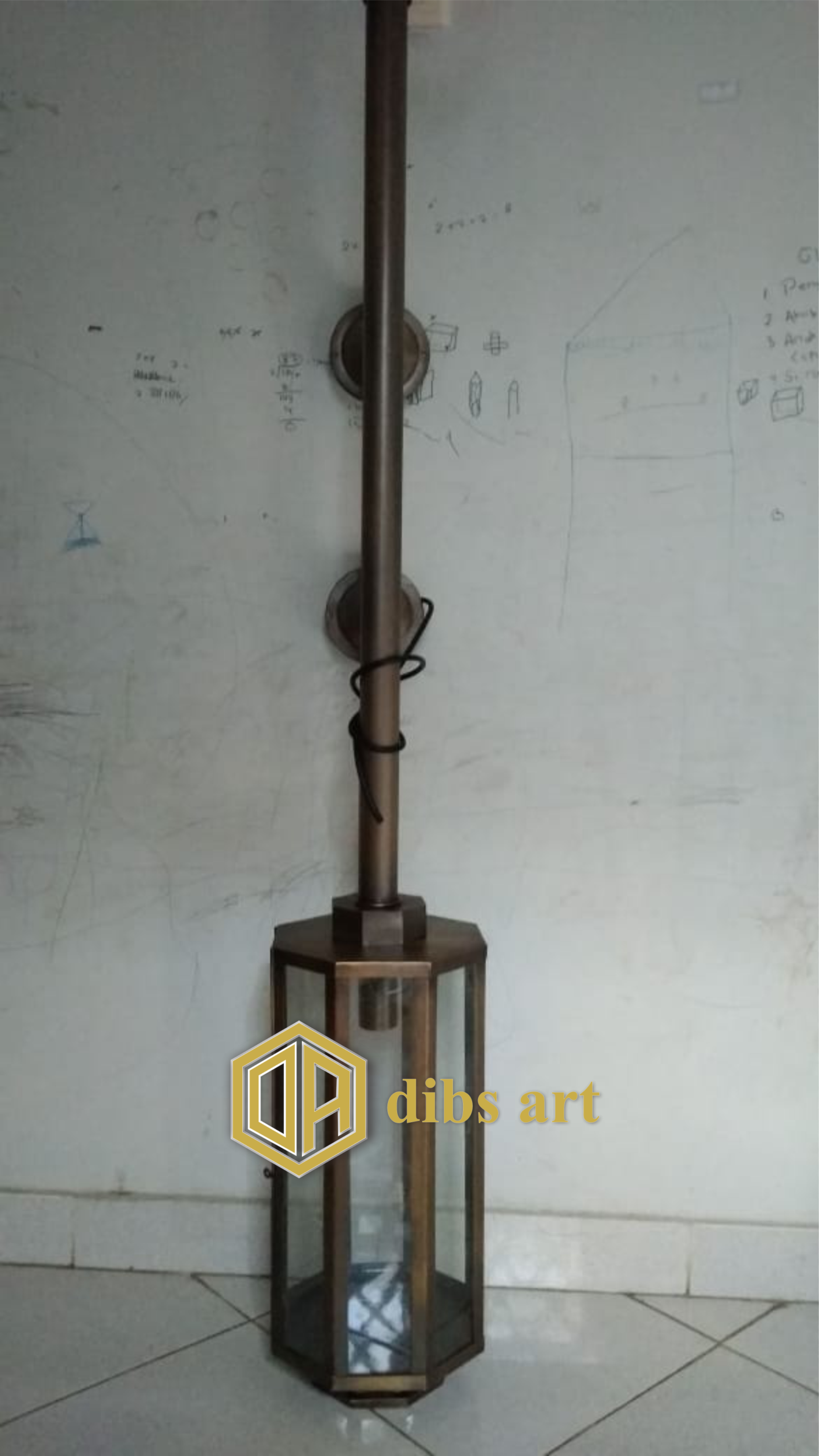 lampu dinding kuningan kaca eksterior