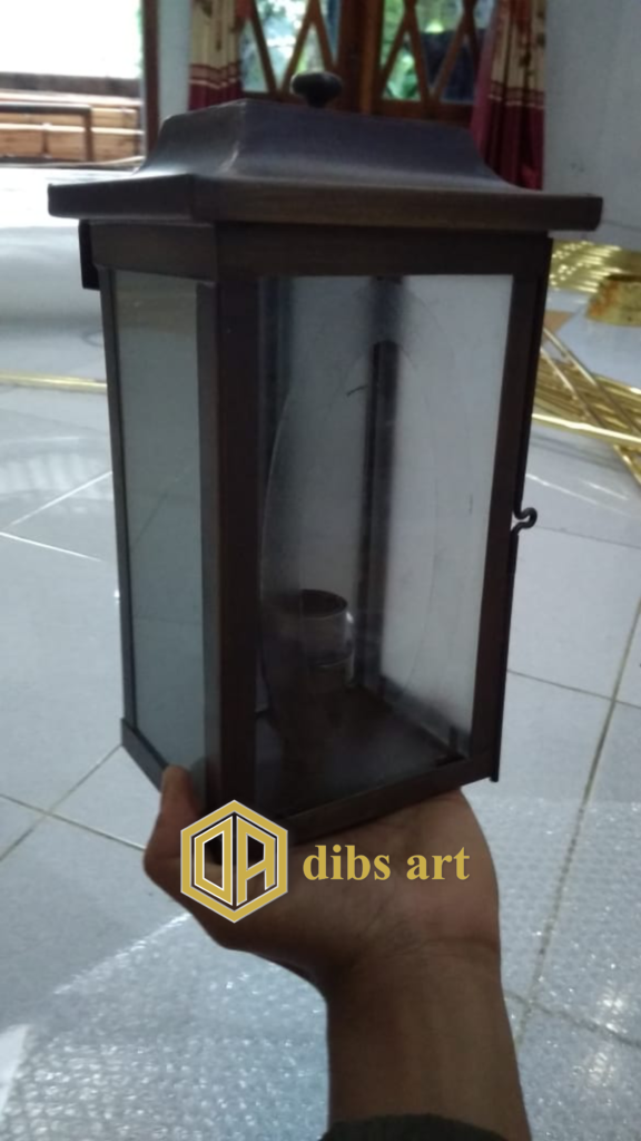 lampu dinding kuningan kaca vintage