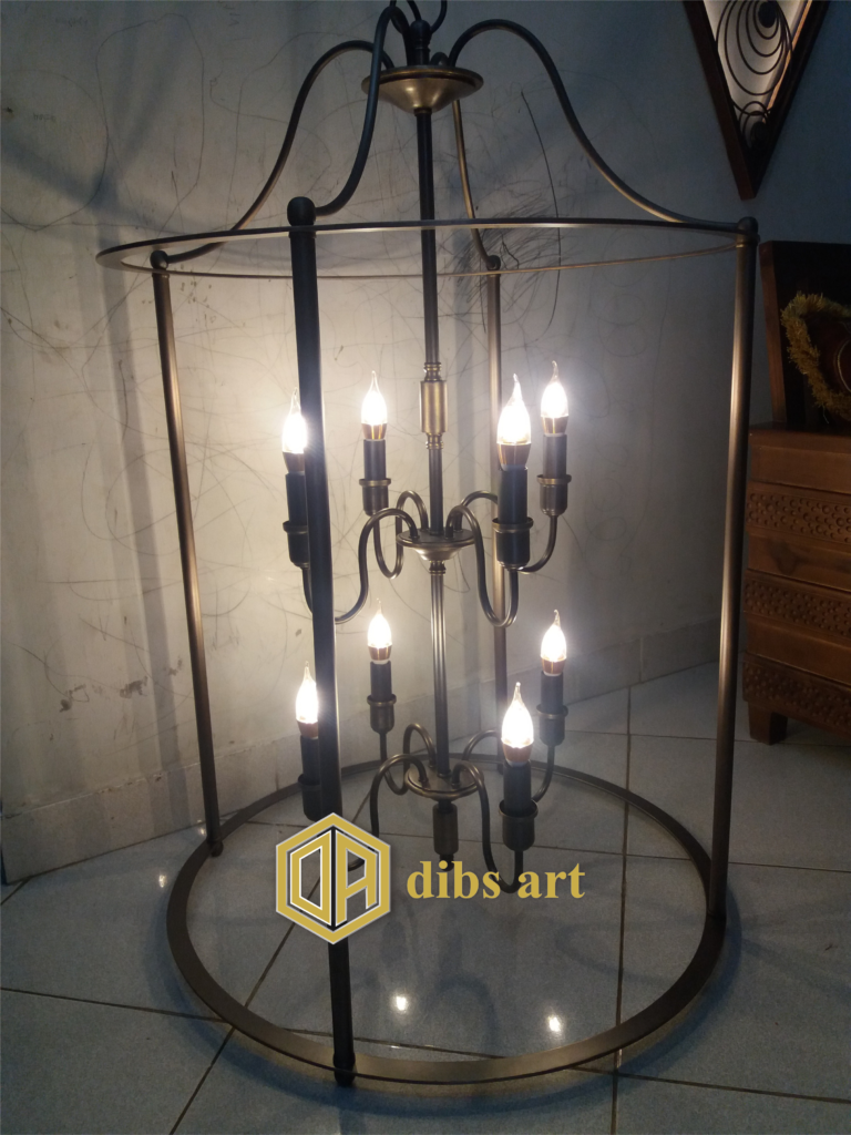 lampu gantung kuningan klasik