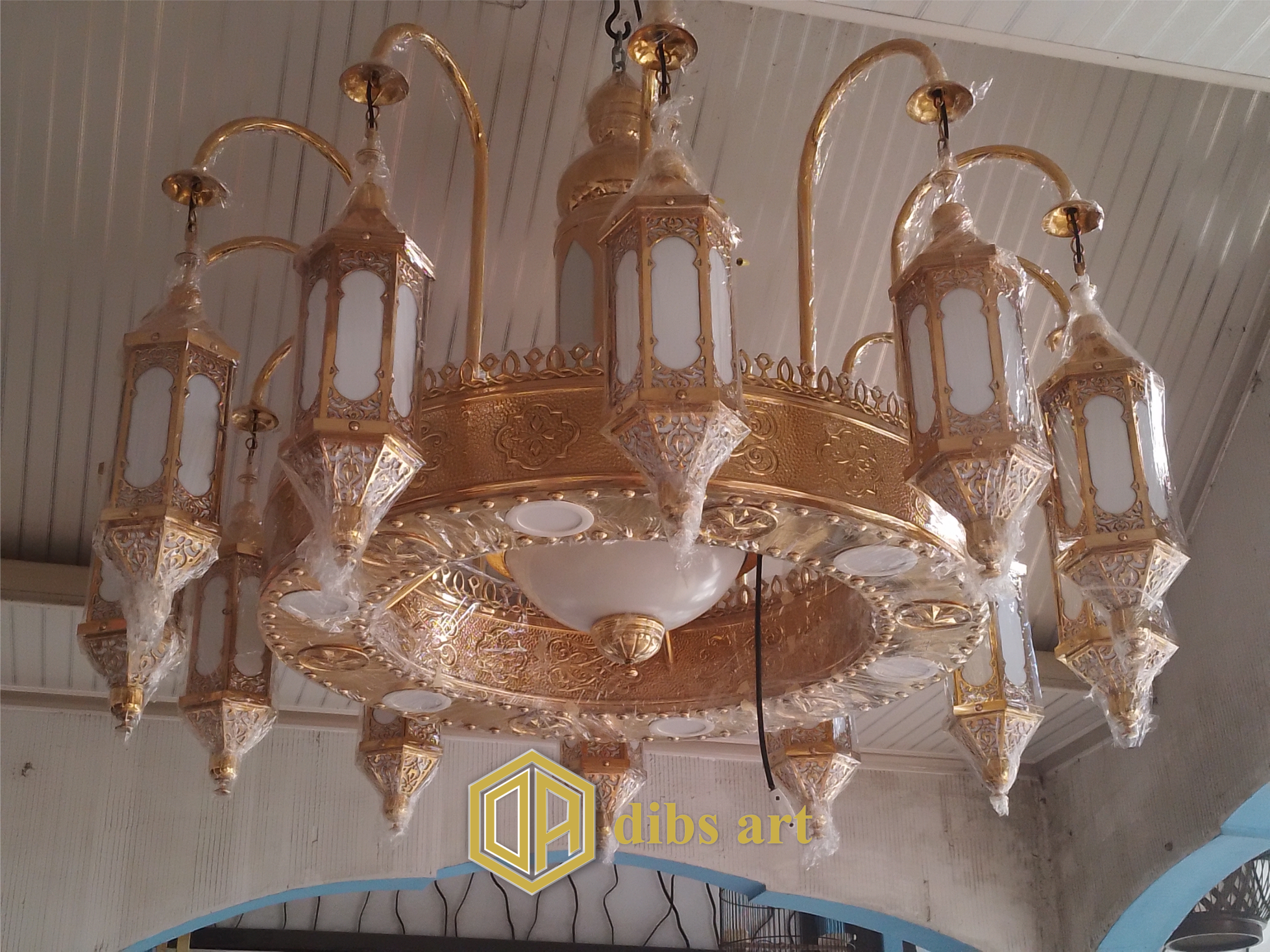 lampu gantung kuningan maroko