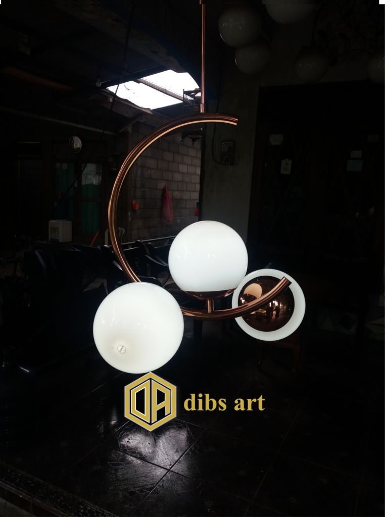 lampu gantung kuningan minimalis modern