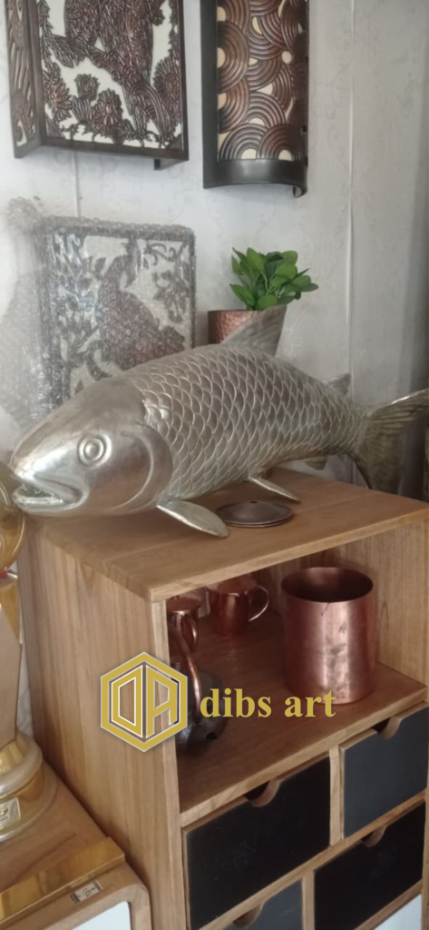 Patung Tembaga Ikan Artistik untuk Dekorasi Elegan patung tembaga ikan