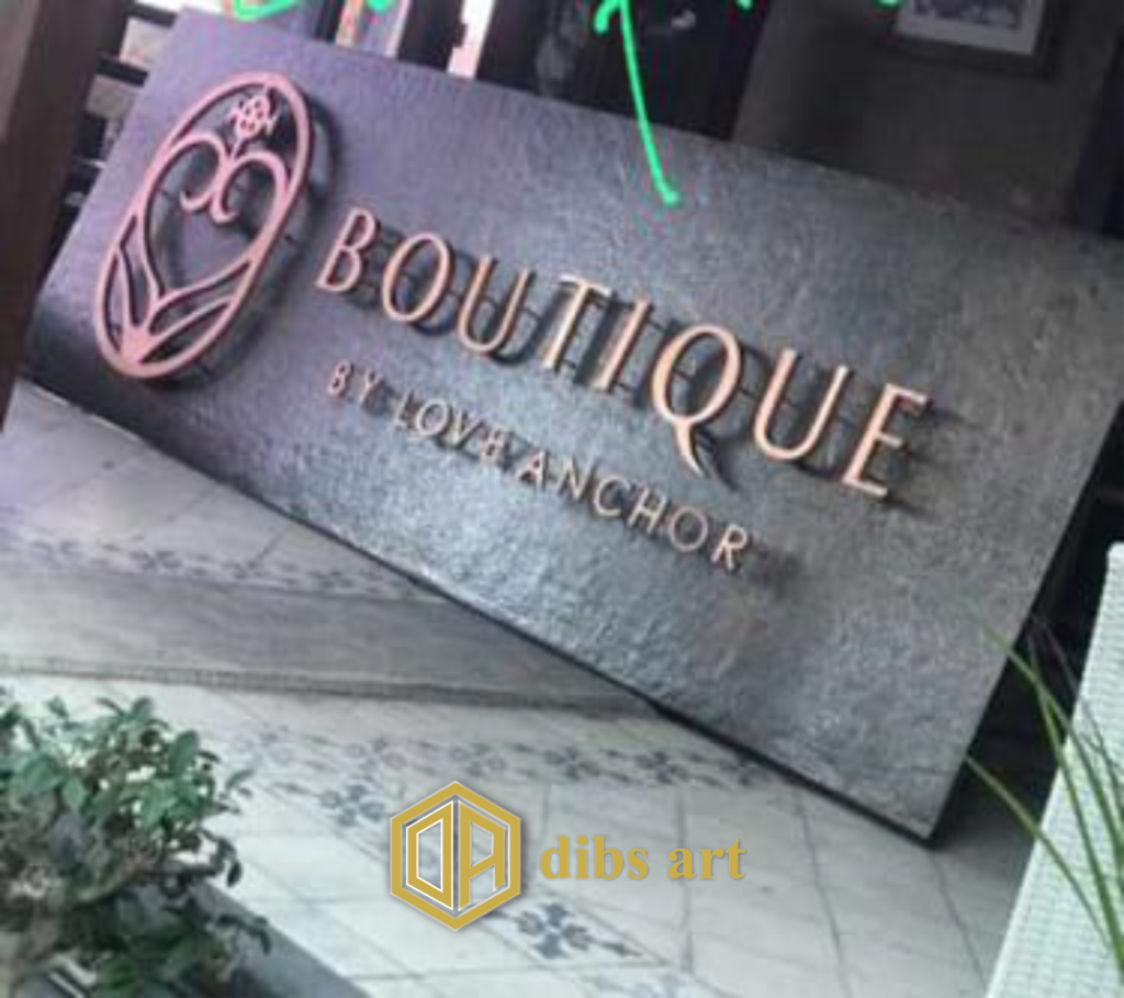 Plakat Tembaga Boutique Elegan untuk Branding Usaha Eksklusif plakat tembaga boutique