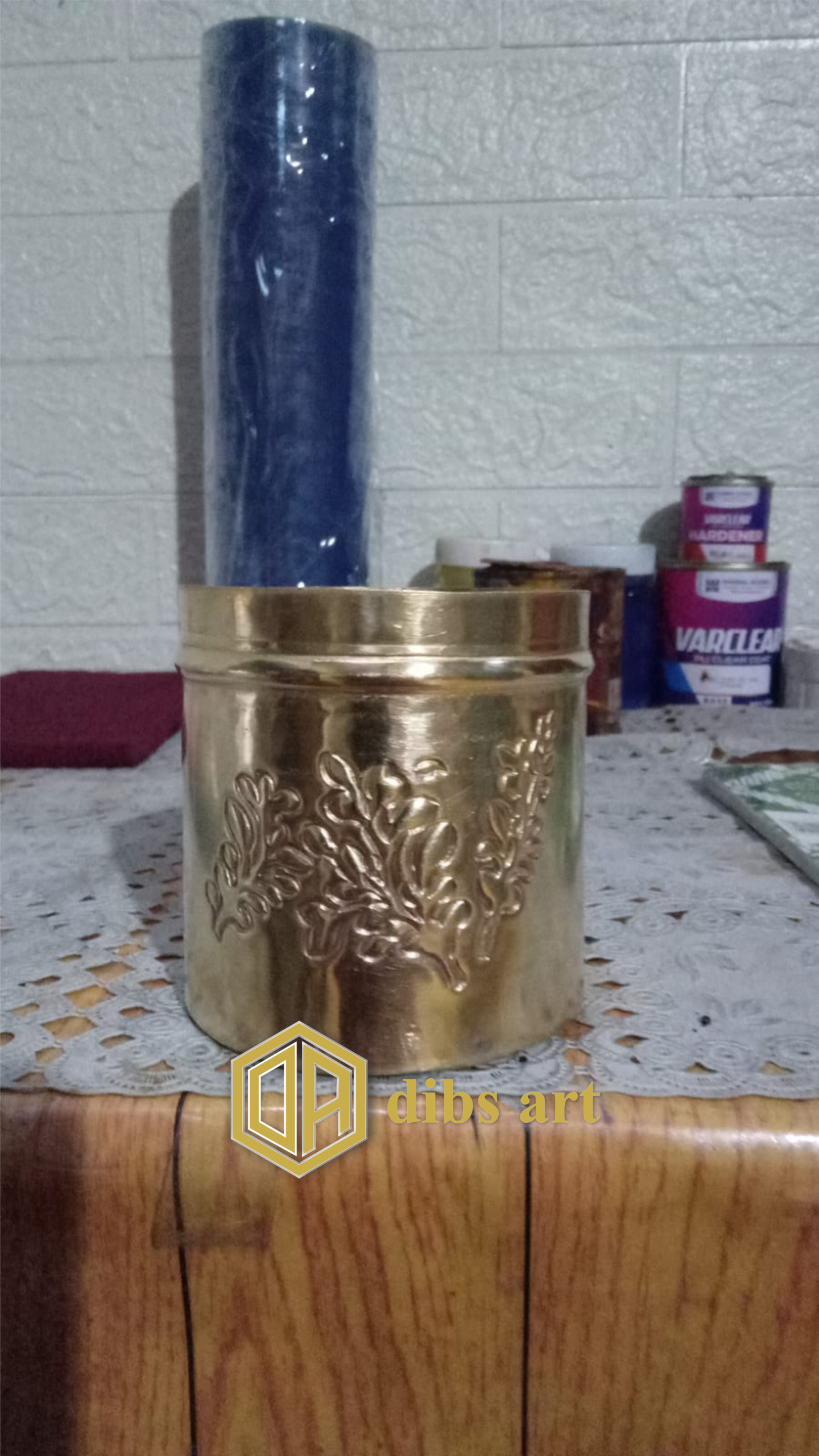 souvenir kuningan tempat lilin ukir