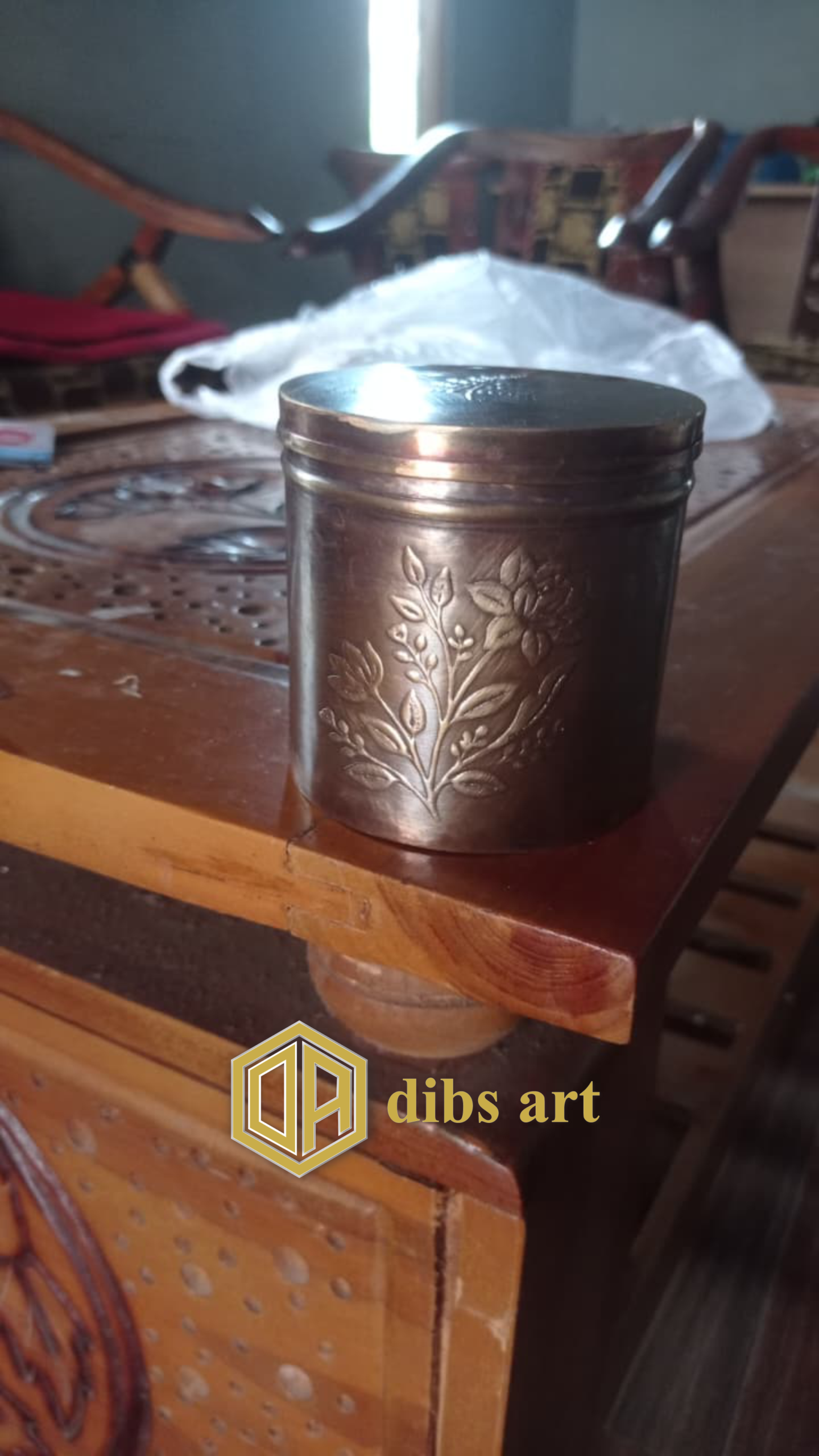 souvenir kuningan toples antik