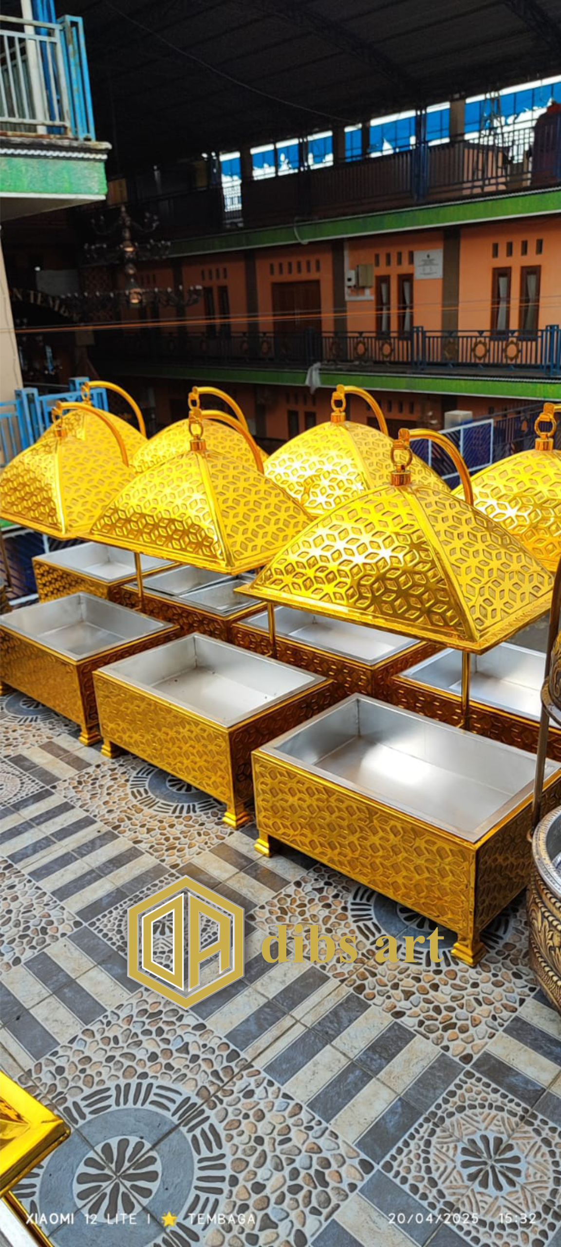 chafing dish kuningan ukir goldplate kotak