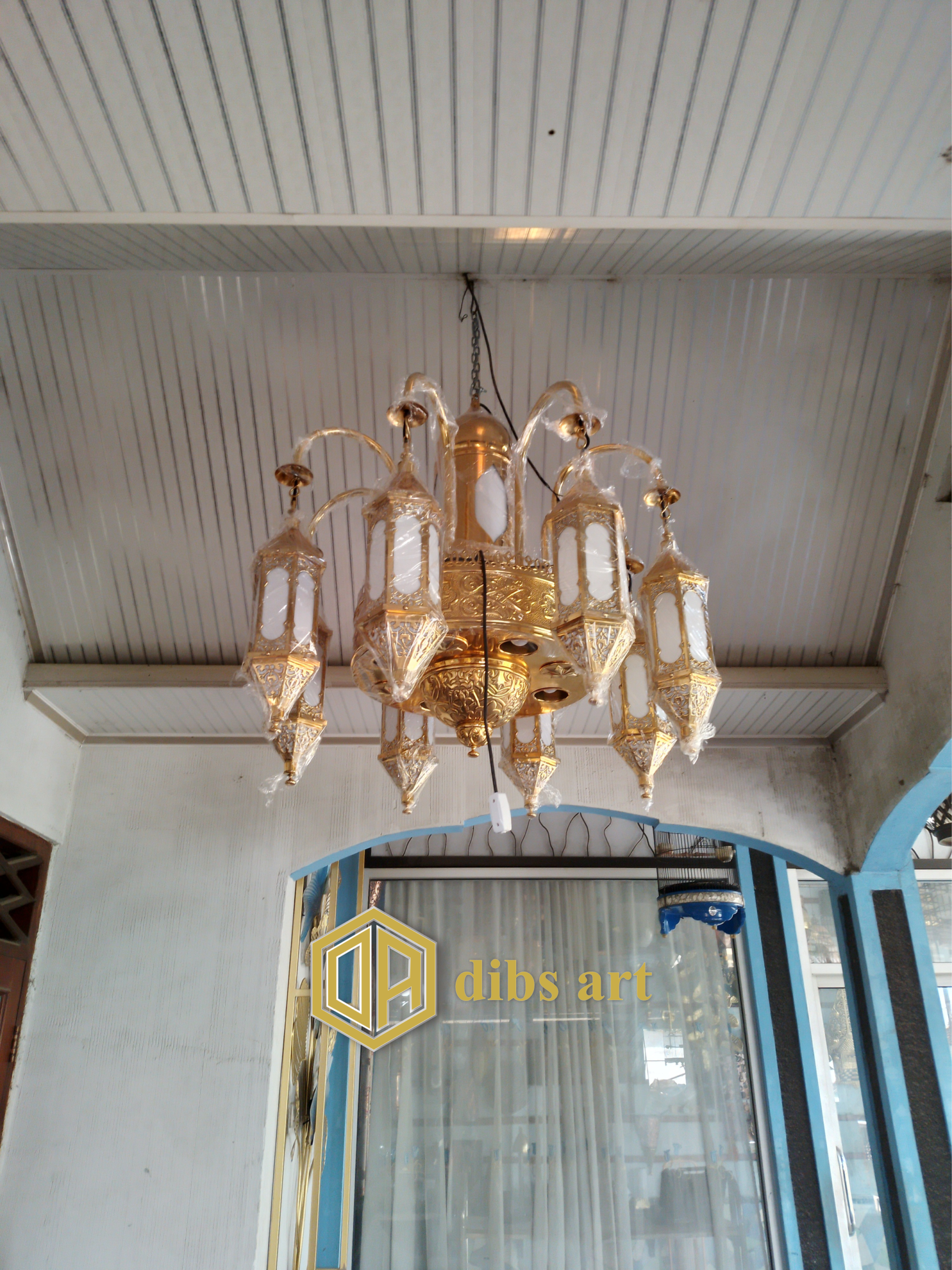 lampu gantung kuningan model maroko
