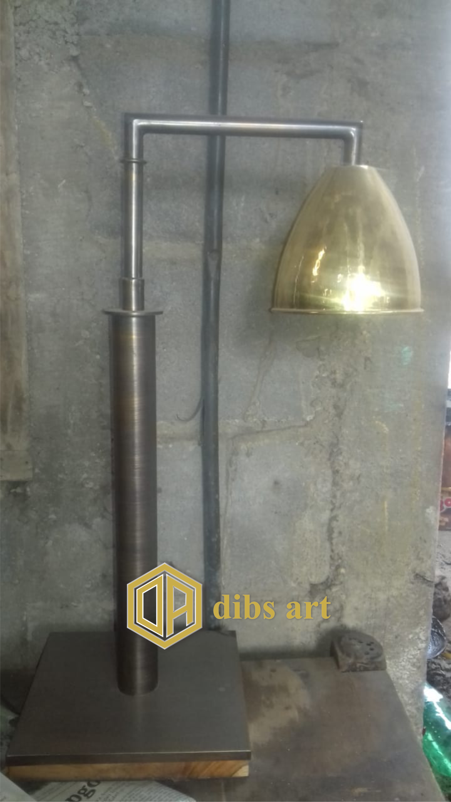 lampu meja kuningan vintage minimalis