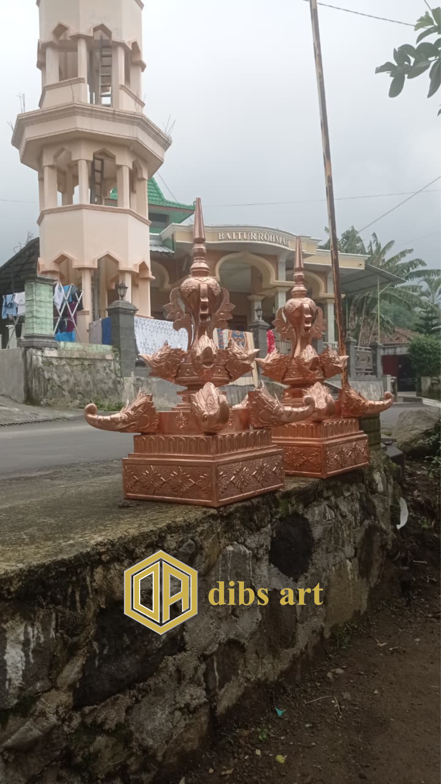 ornamen tembaga atap rumah bali proses