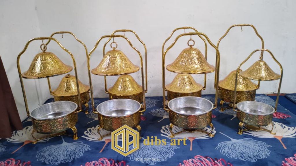 Chafing Dish Kuningan Ukir Elegan chafing dish kuningan ukir