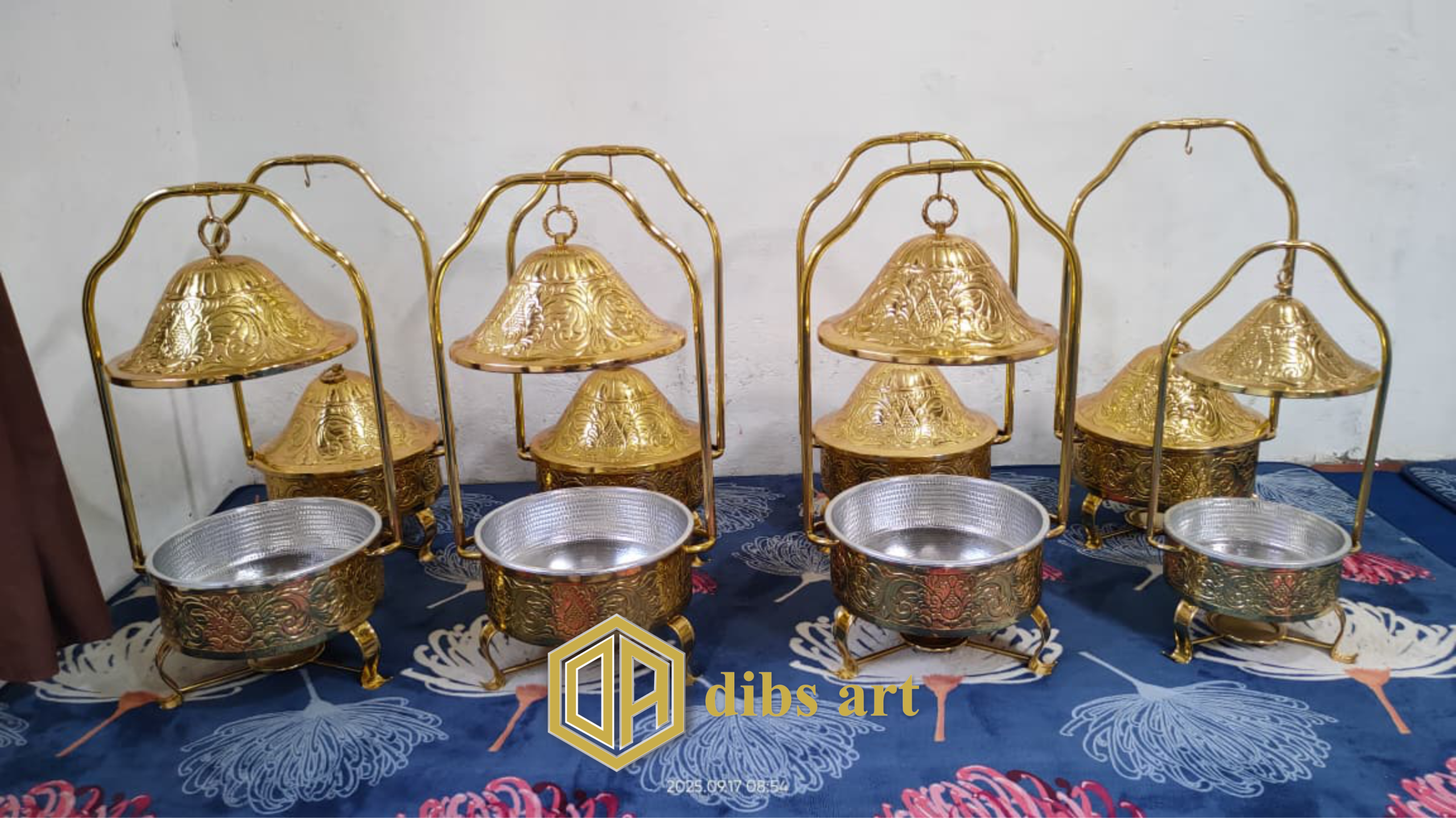chafing dish kuningan ukir