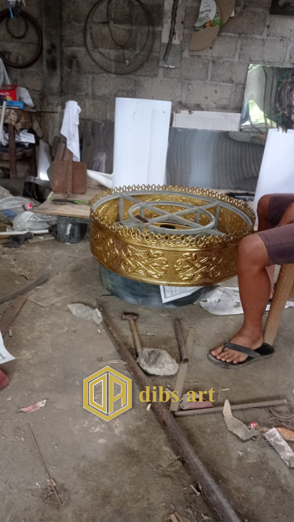 lampu gantung nabawi kuningan setting
