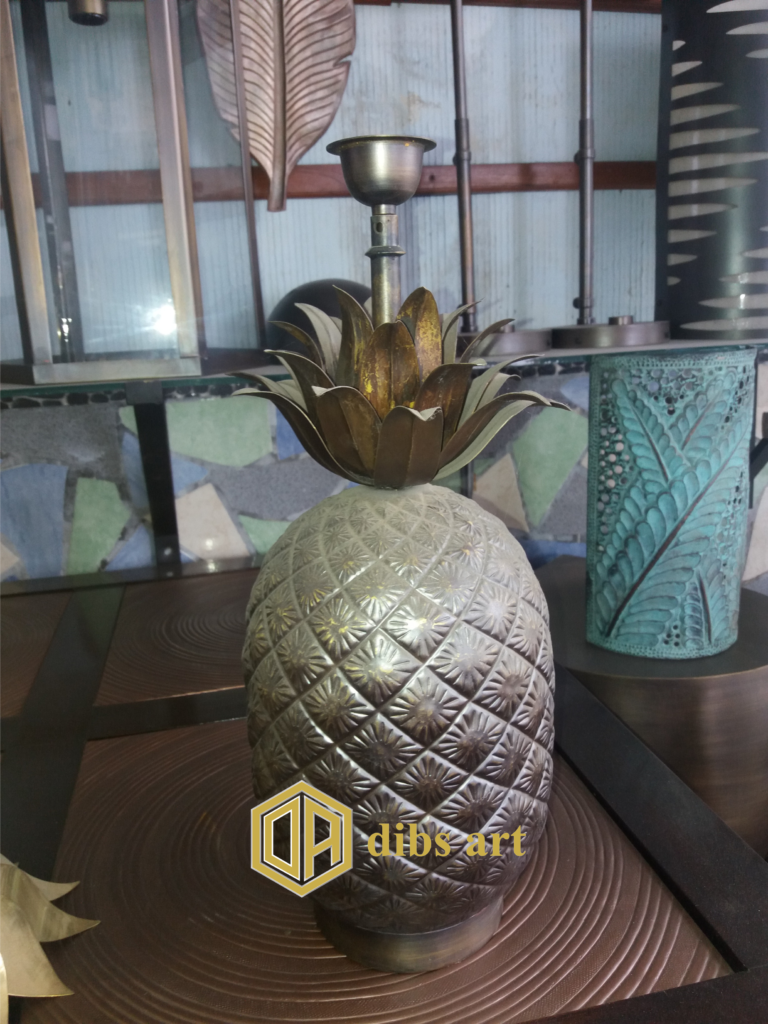 lampu meja nanas antik