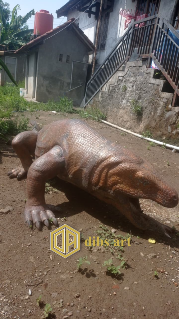 Patung Tembaga Komodo Artistik patung tembaga komodo