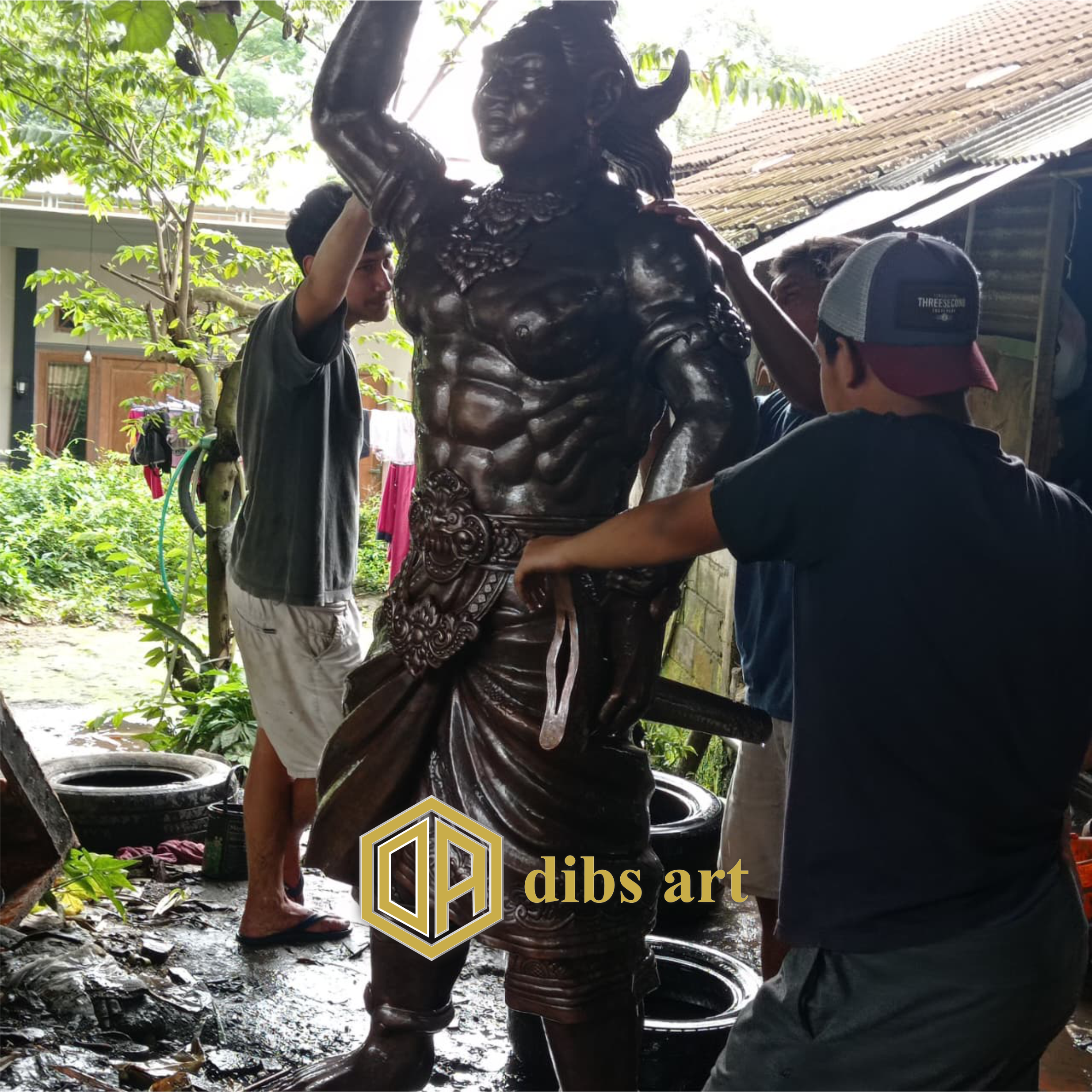 patung tembaga patih gajah mada proses