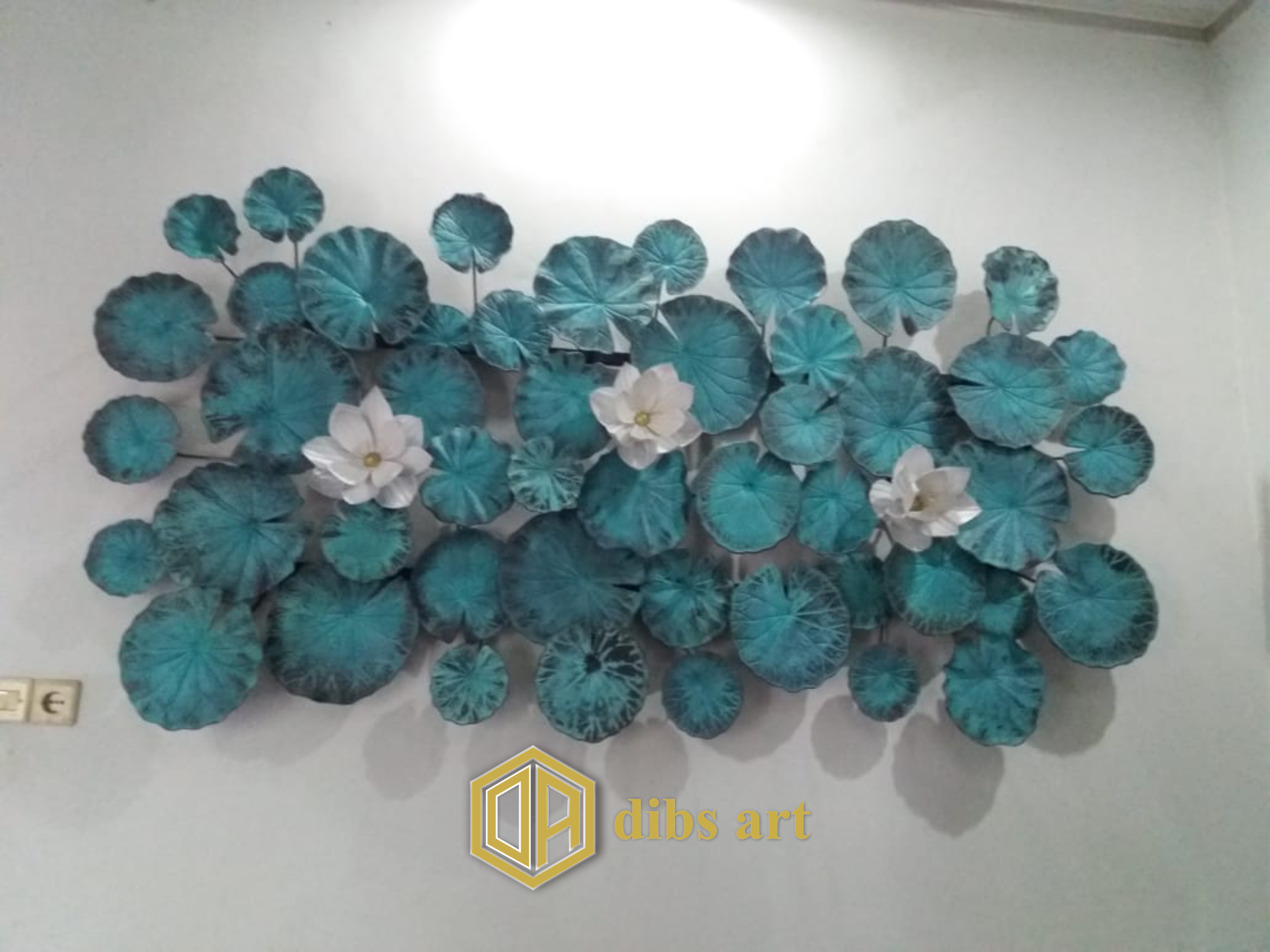 wall decor tembaga teratai