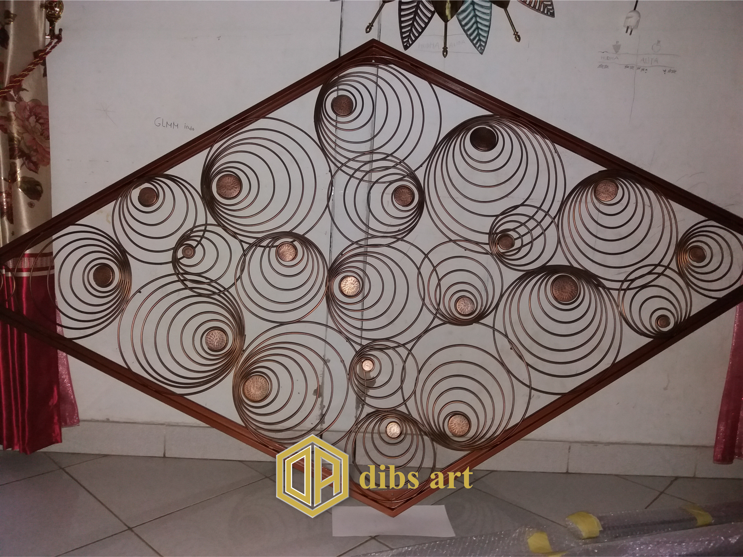 wall decor tembaga unik
