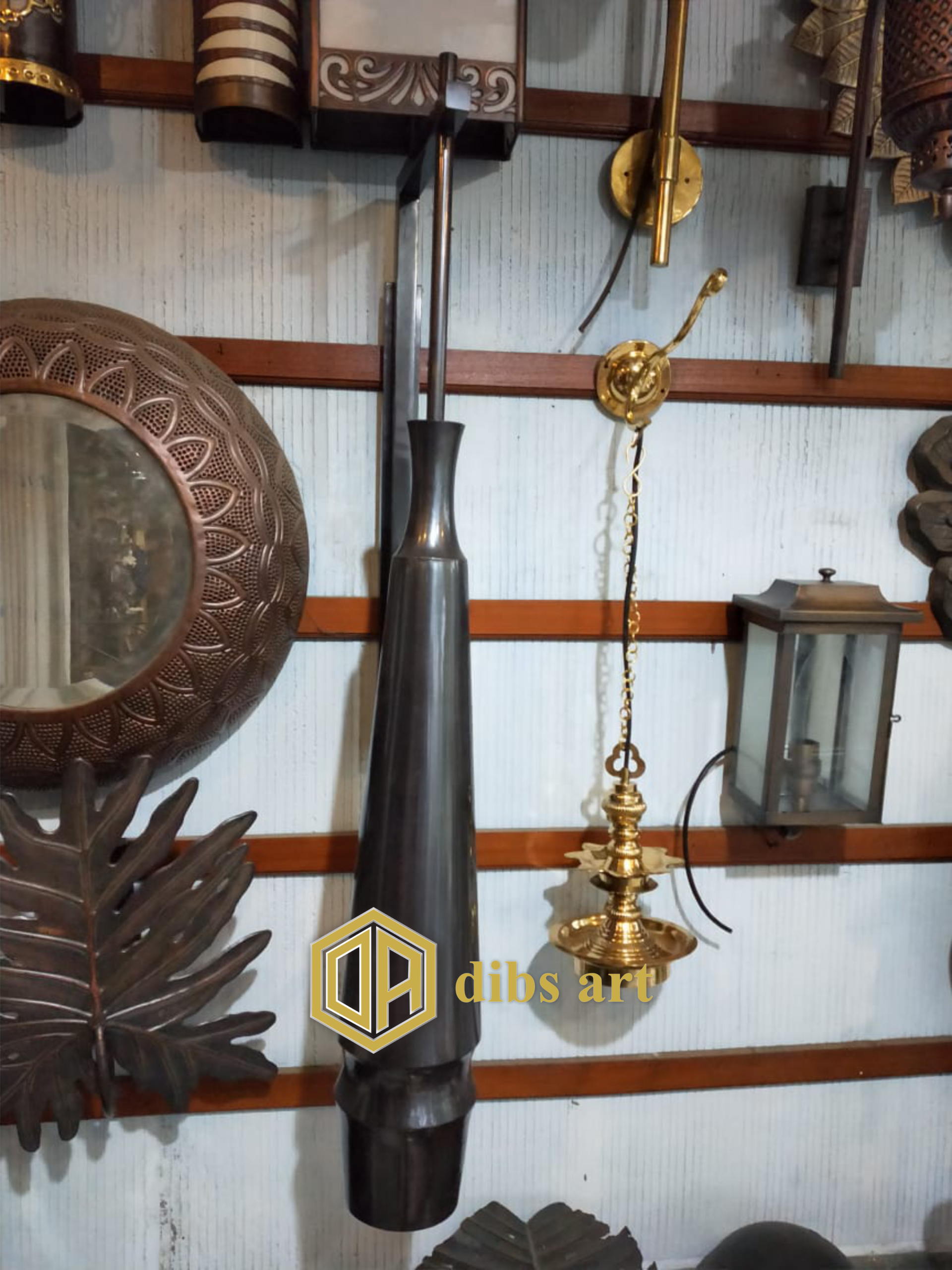 lampu dinding kuningan vintage hitam minimalis