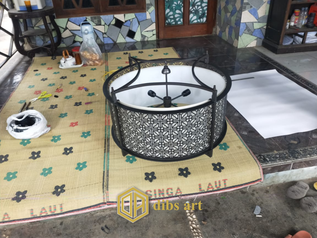 lampu gantung kuningan vintage modern
