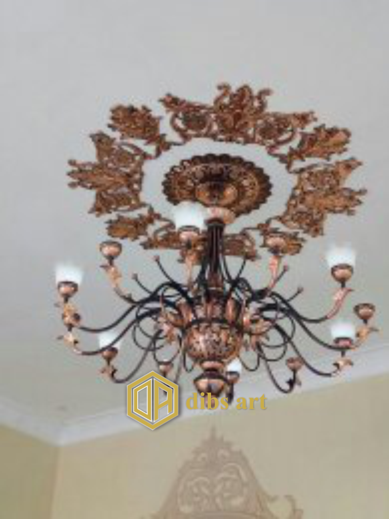 lampu gantung robyong tembaga 12 tangkai