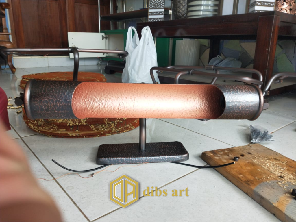 lampu meja tembaga vintage