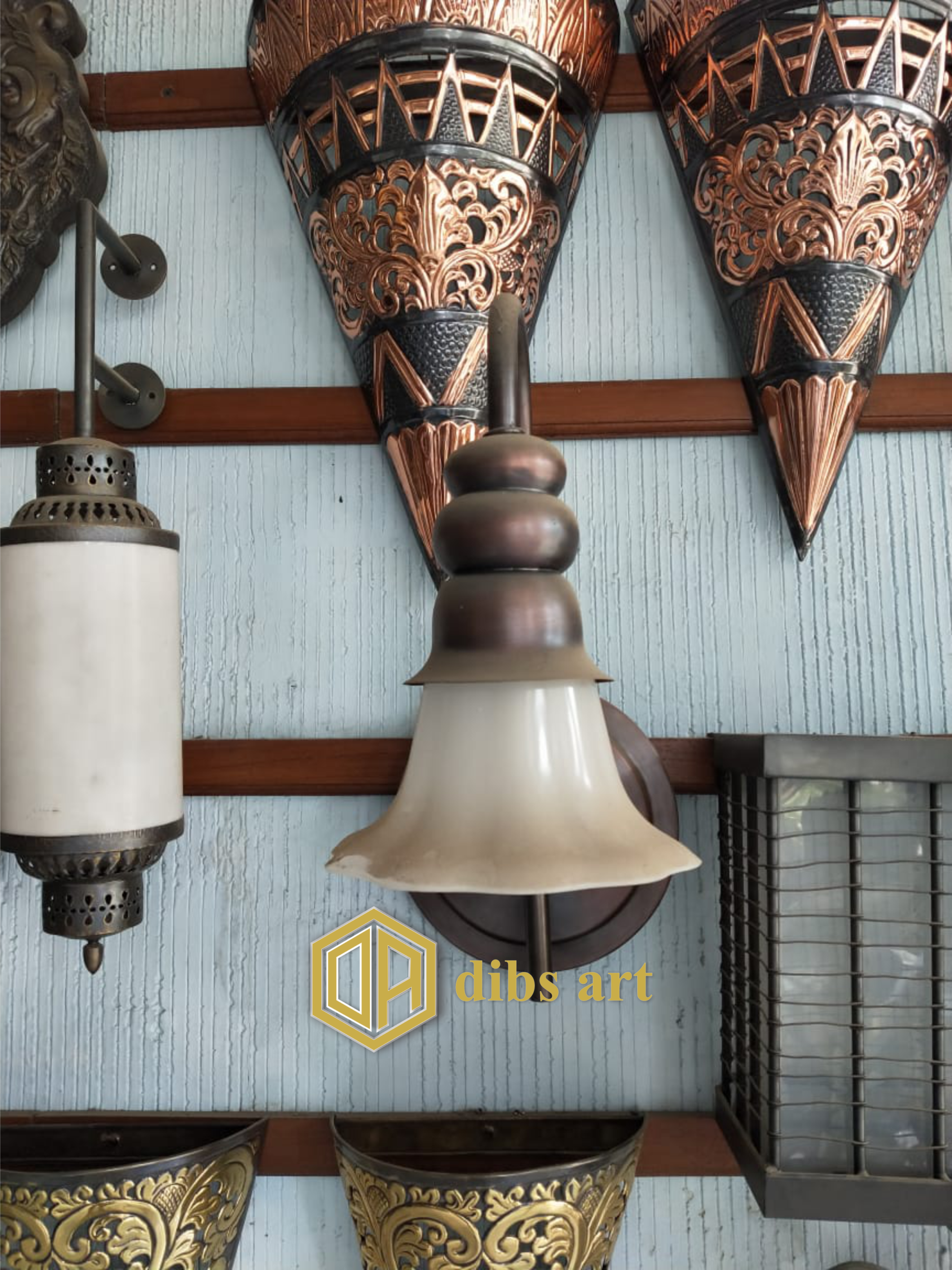 lampu dinding tembaga vintage