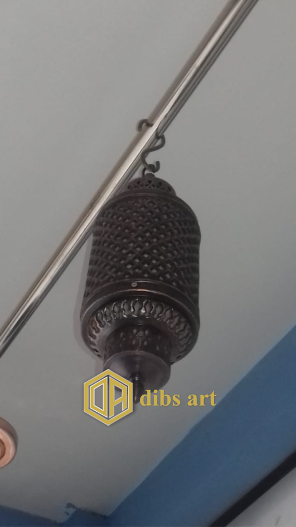 lampu gantung tembaga hitam klasik