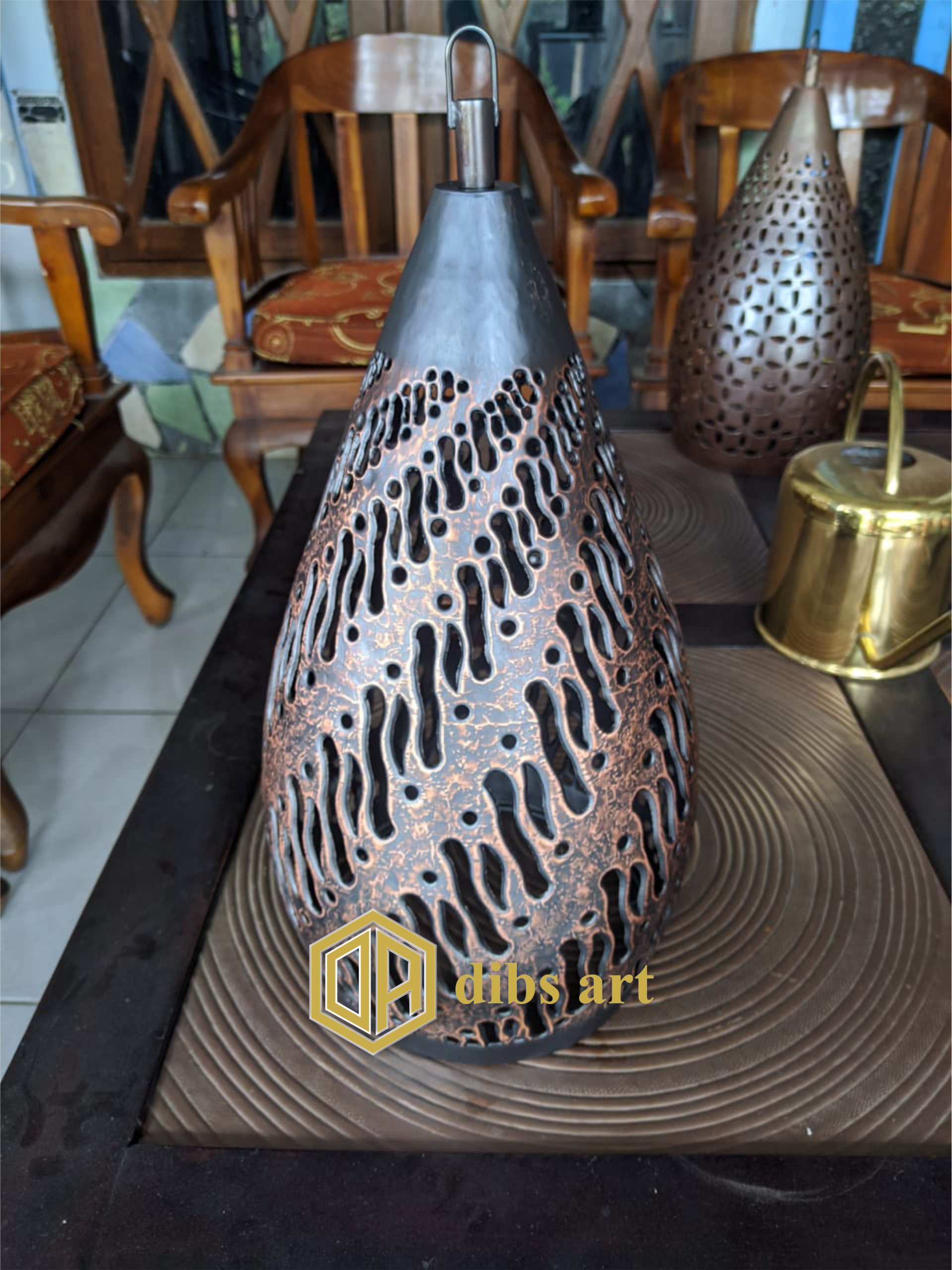 lampu gantung tembaga klasik