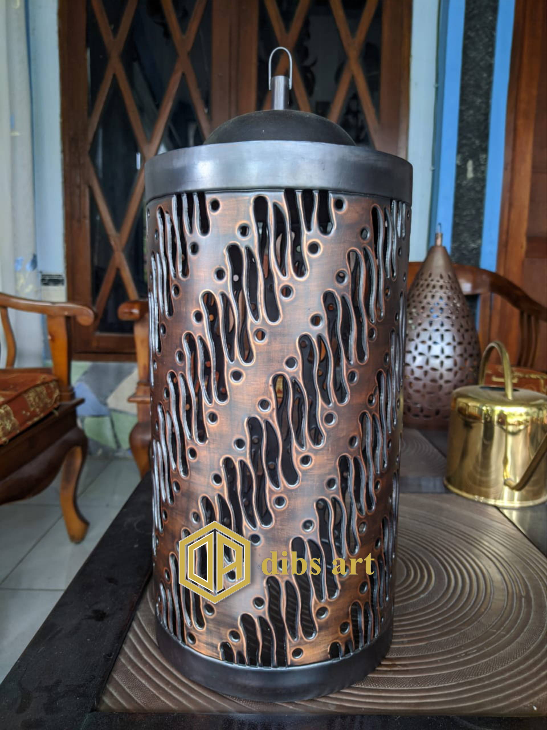 lampu gantung tembaga klasik vintage