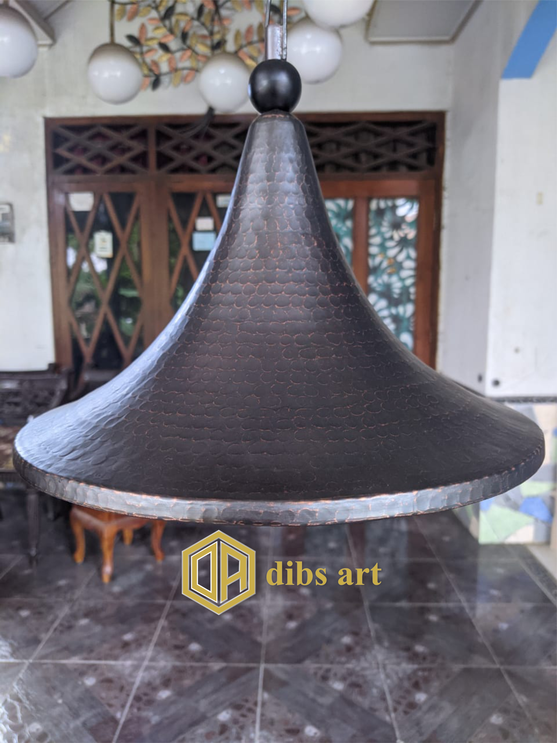 lampu gantung tembaga minimalis klasik