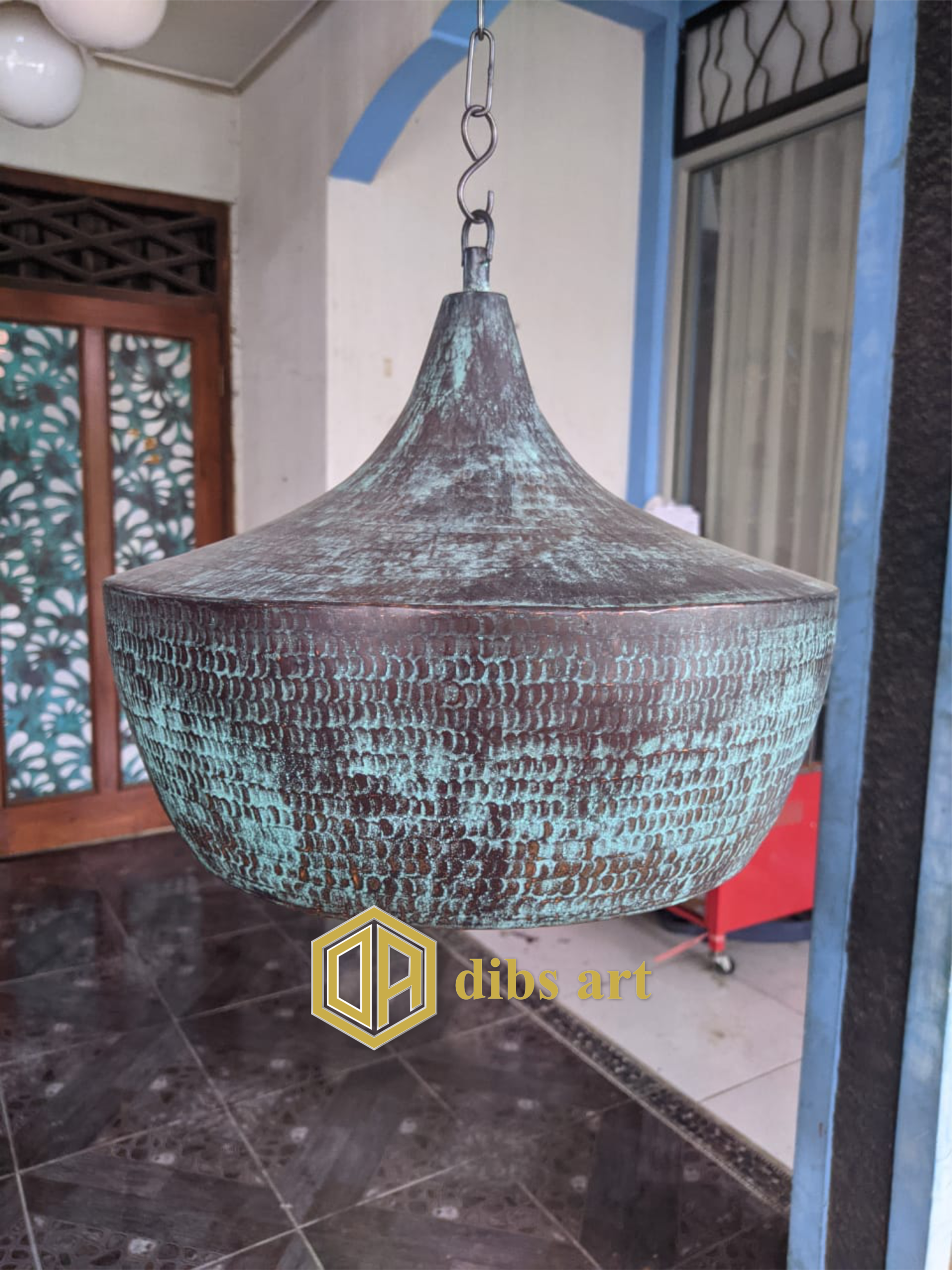 lampu gantung tembaga minimalis vintage